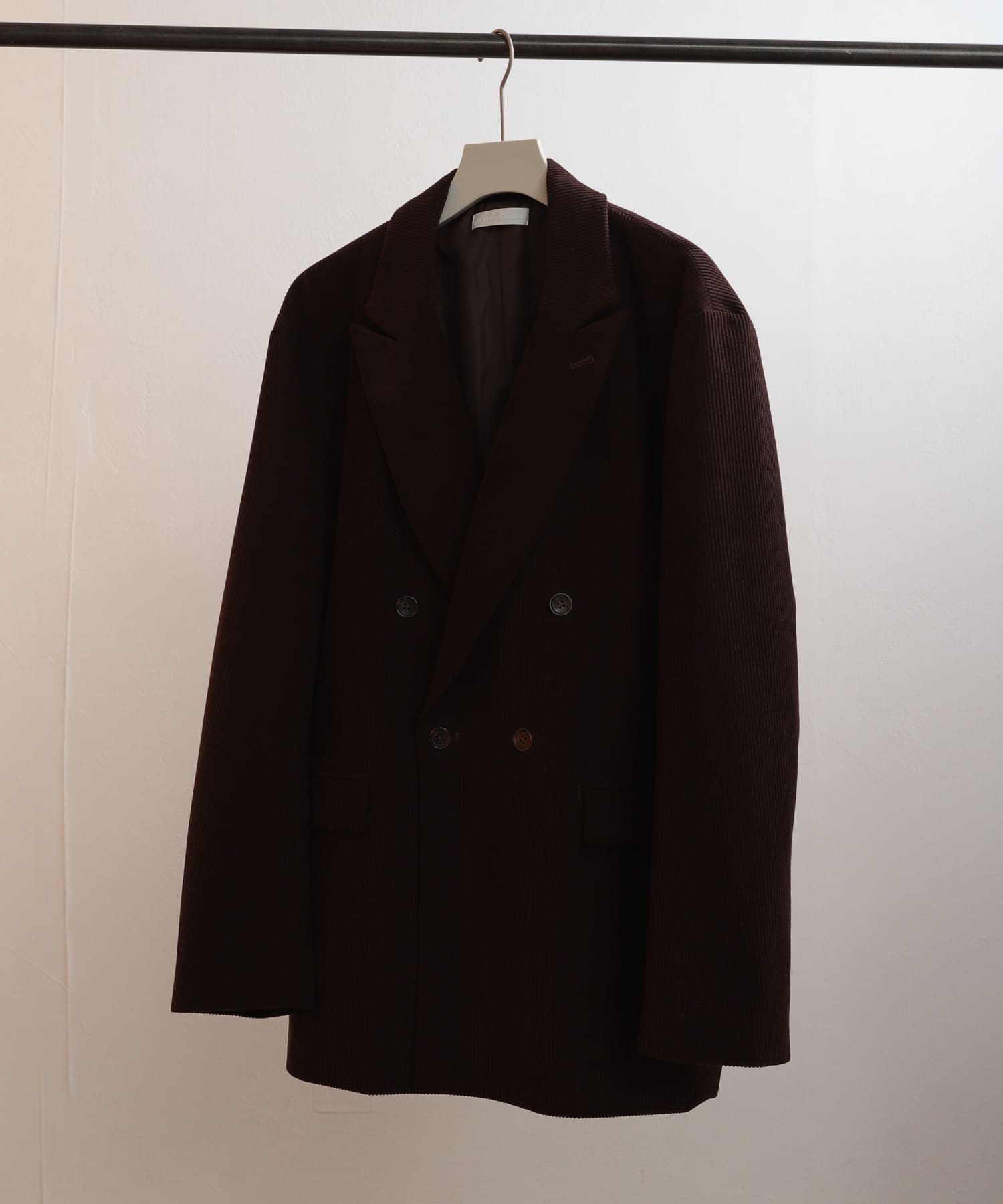 『セットアップ対応』 コーデュロイダブルルーズジャケット BROWN L