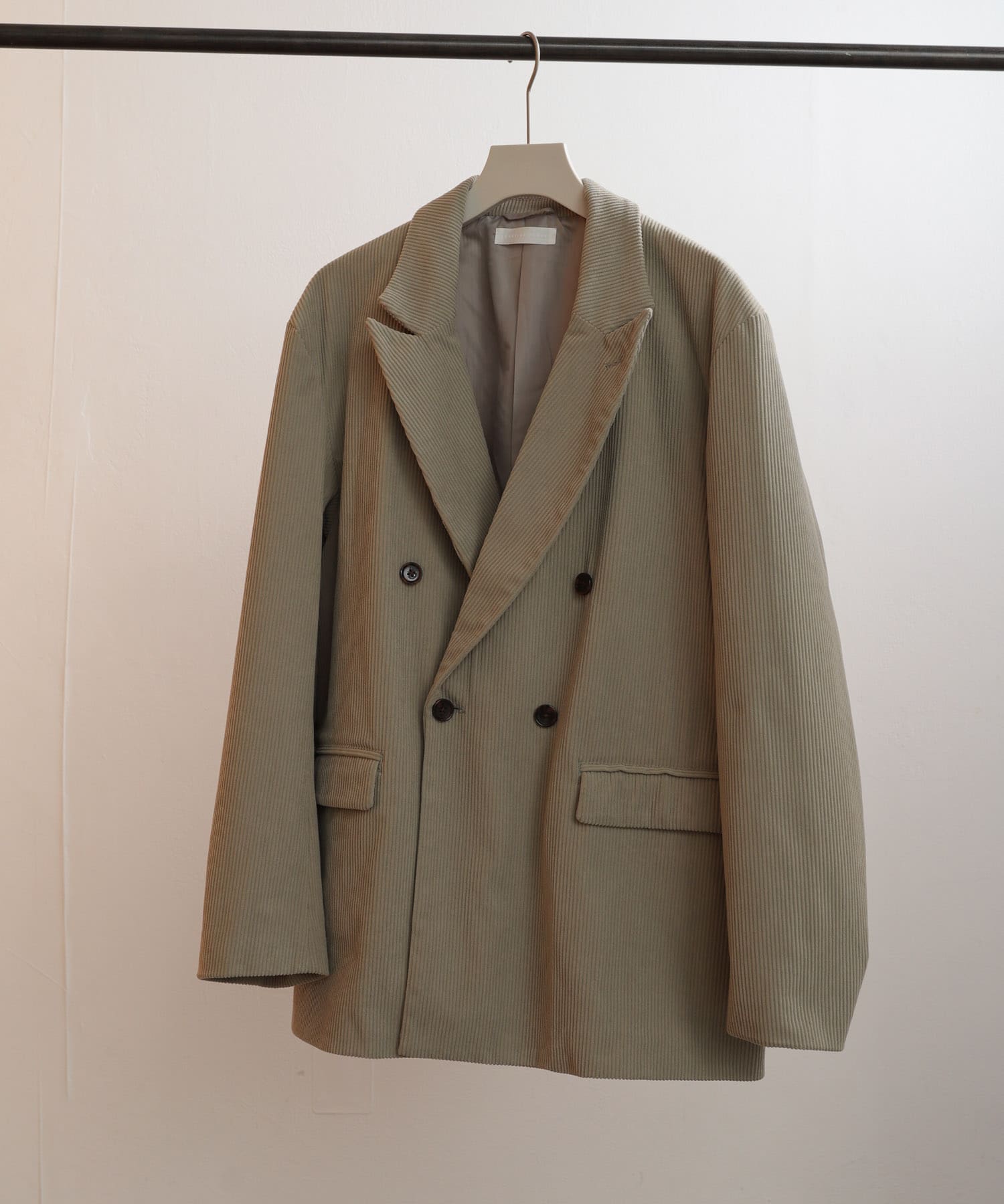 『セットアップ対応』 コーデュロイダブルルーズジャケット L.KHAKI L