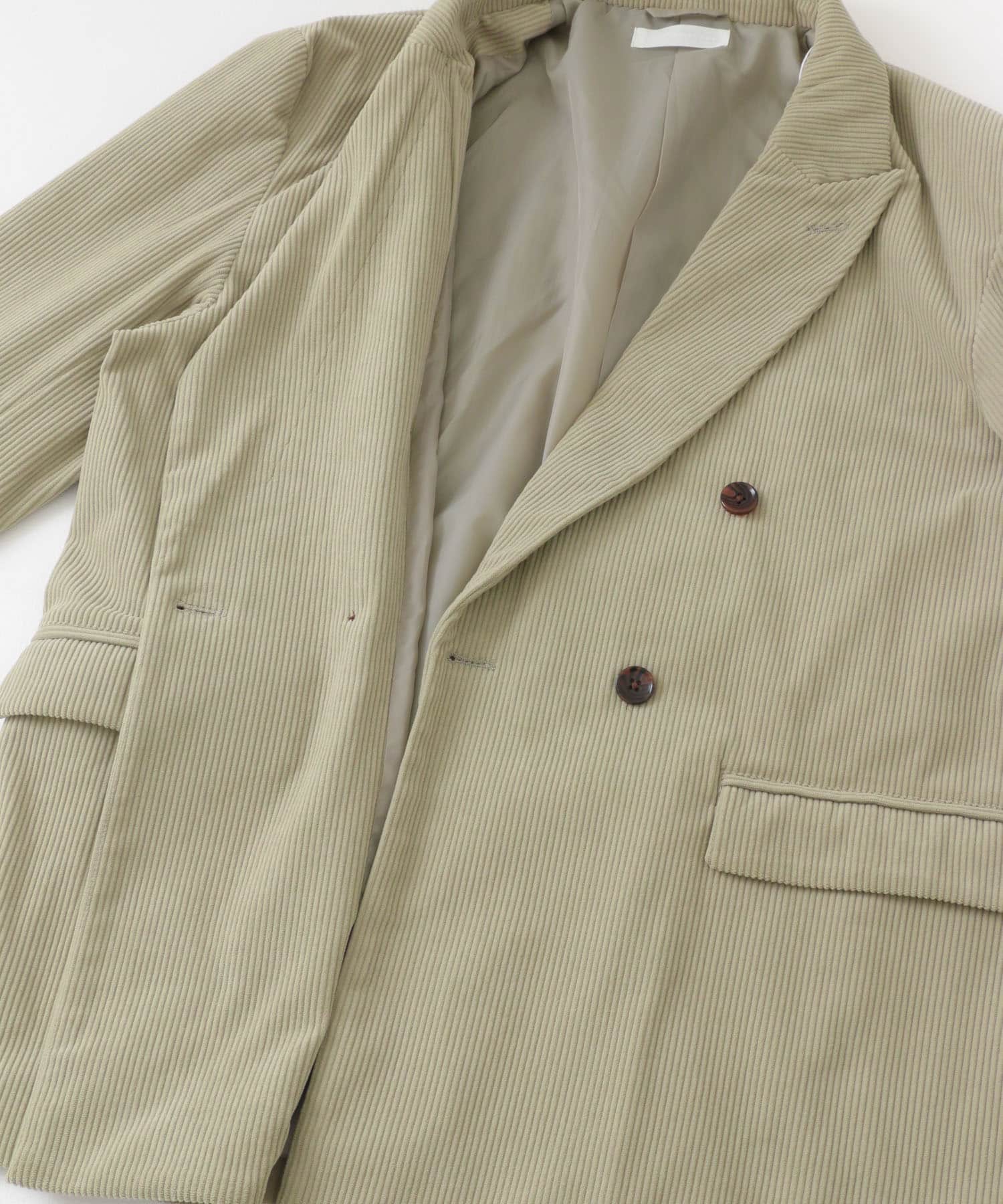 『セットアップ対応』 コーデュロイダブルルーズジャケット L.KHAKI M