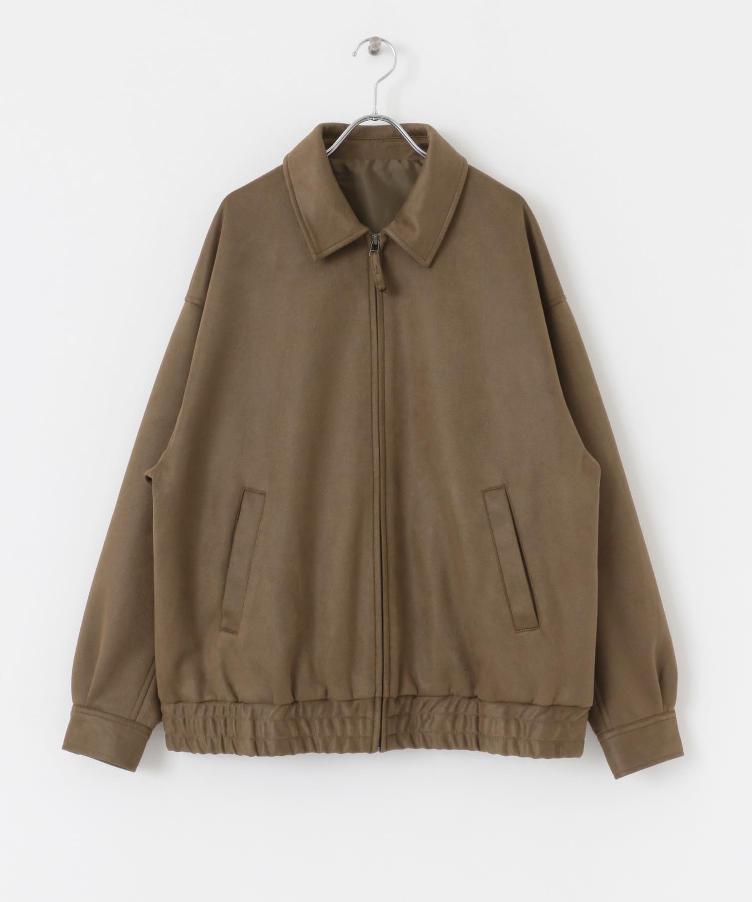 『セットアップ対応』 ツイルスエードタッチZIPブルゾン BEIGE M