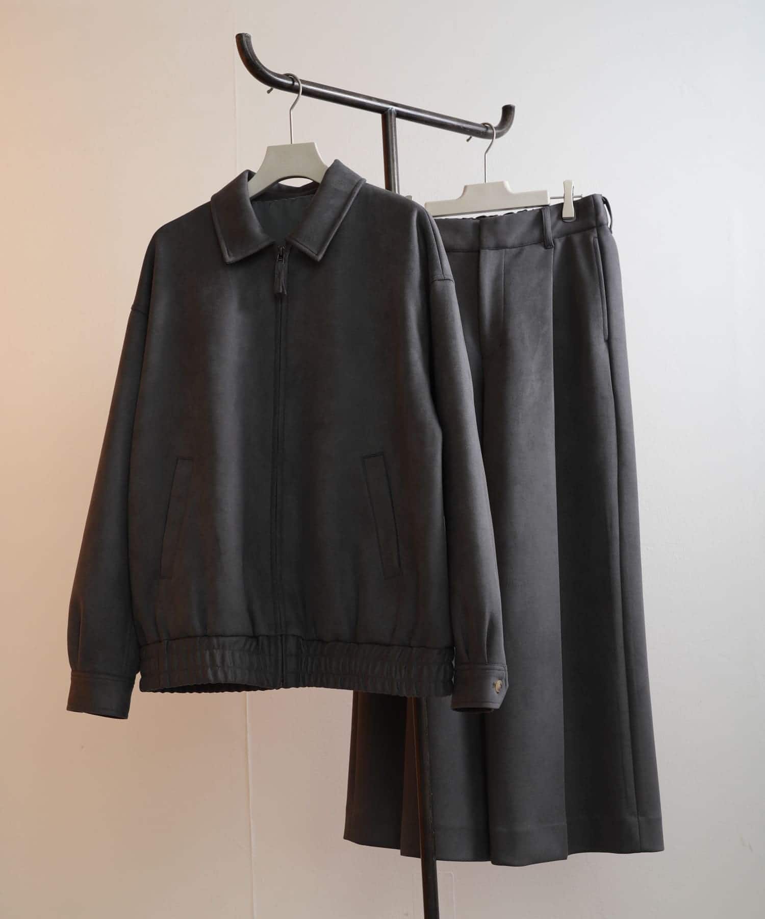 『セットアップ対応』 ツイルスエードタッチZIPブルゾン GRAY M