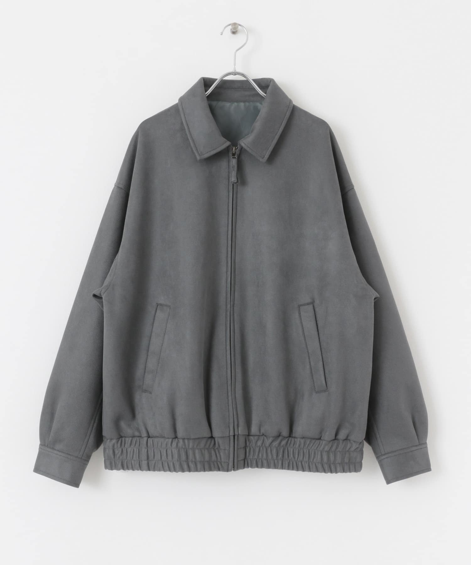 『セットアップ対応』 ツイルスエードタッチZIPブルゾン GRAY M