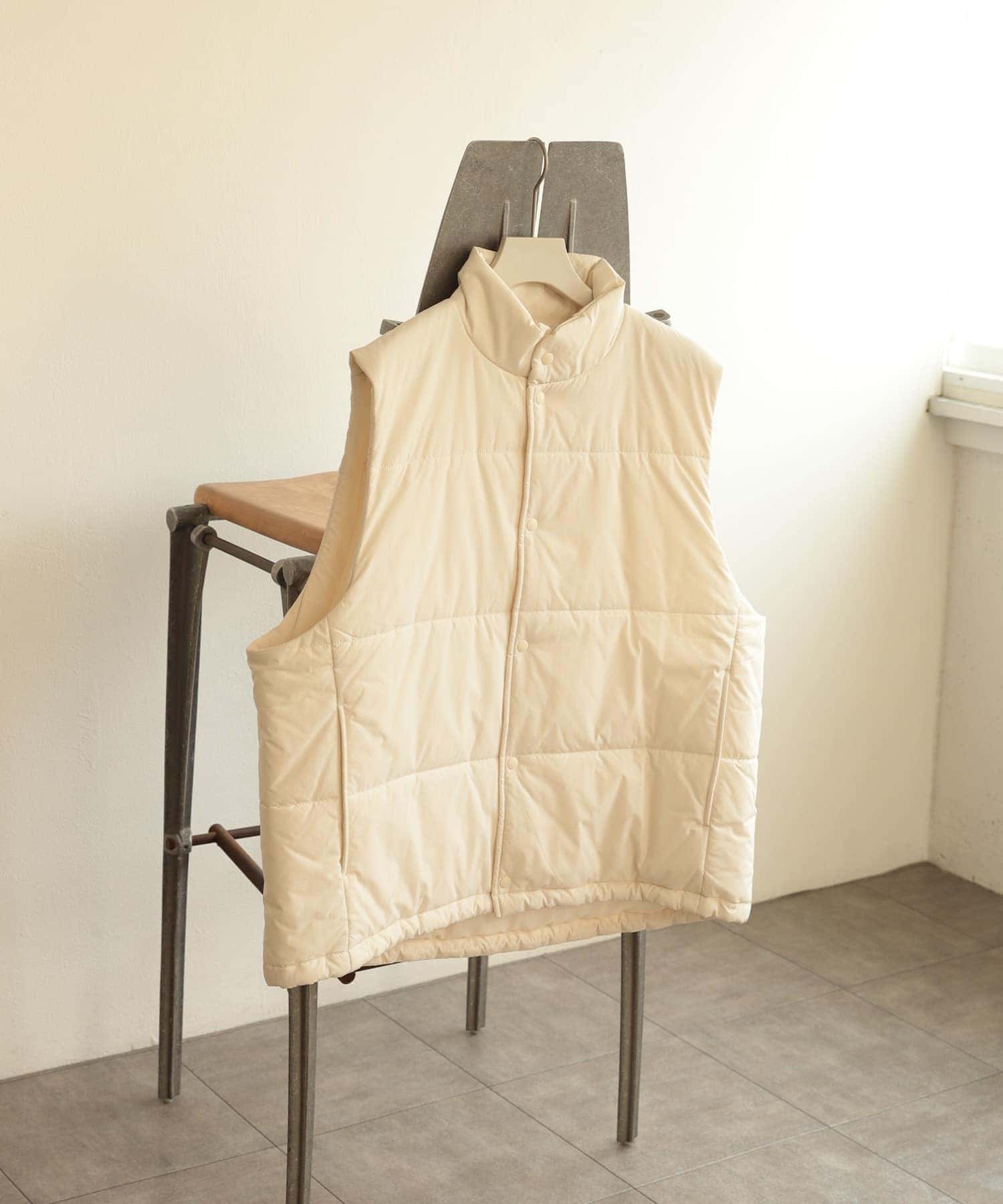 パデットドローコードツキベスト IVORY M
