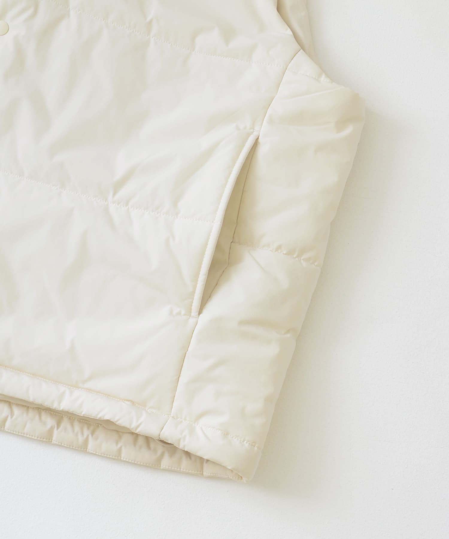 パデットドローコードツキベスト IVORY M