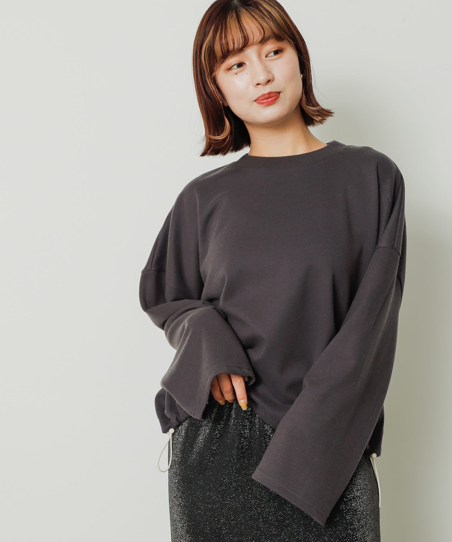 身長：159cm サイズ：one