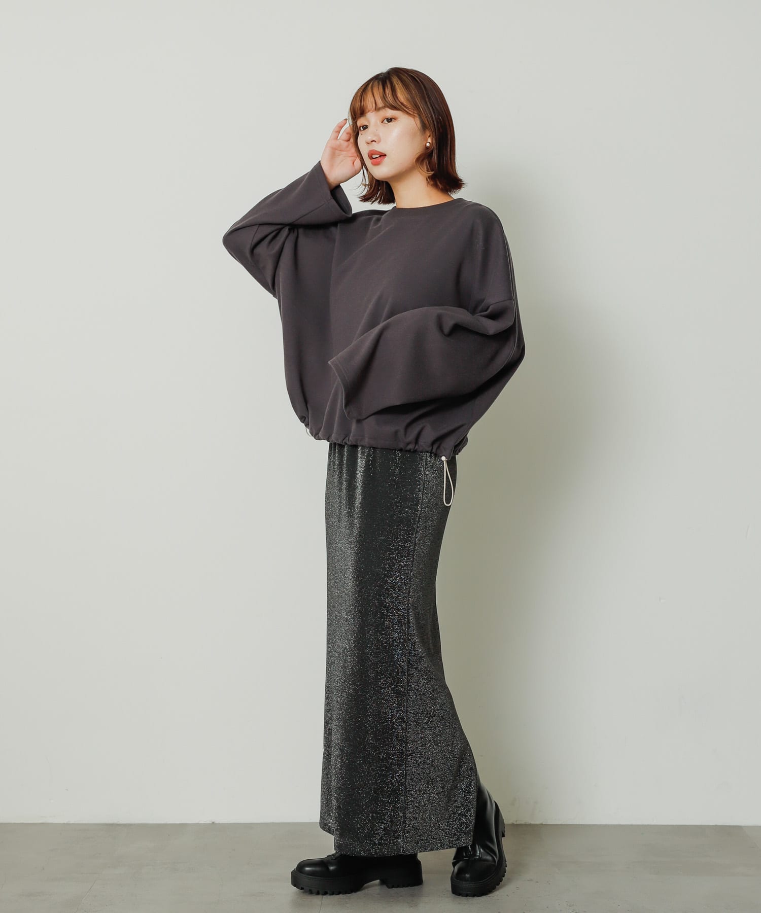 身長：159cm サイズ：one