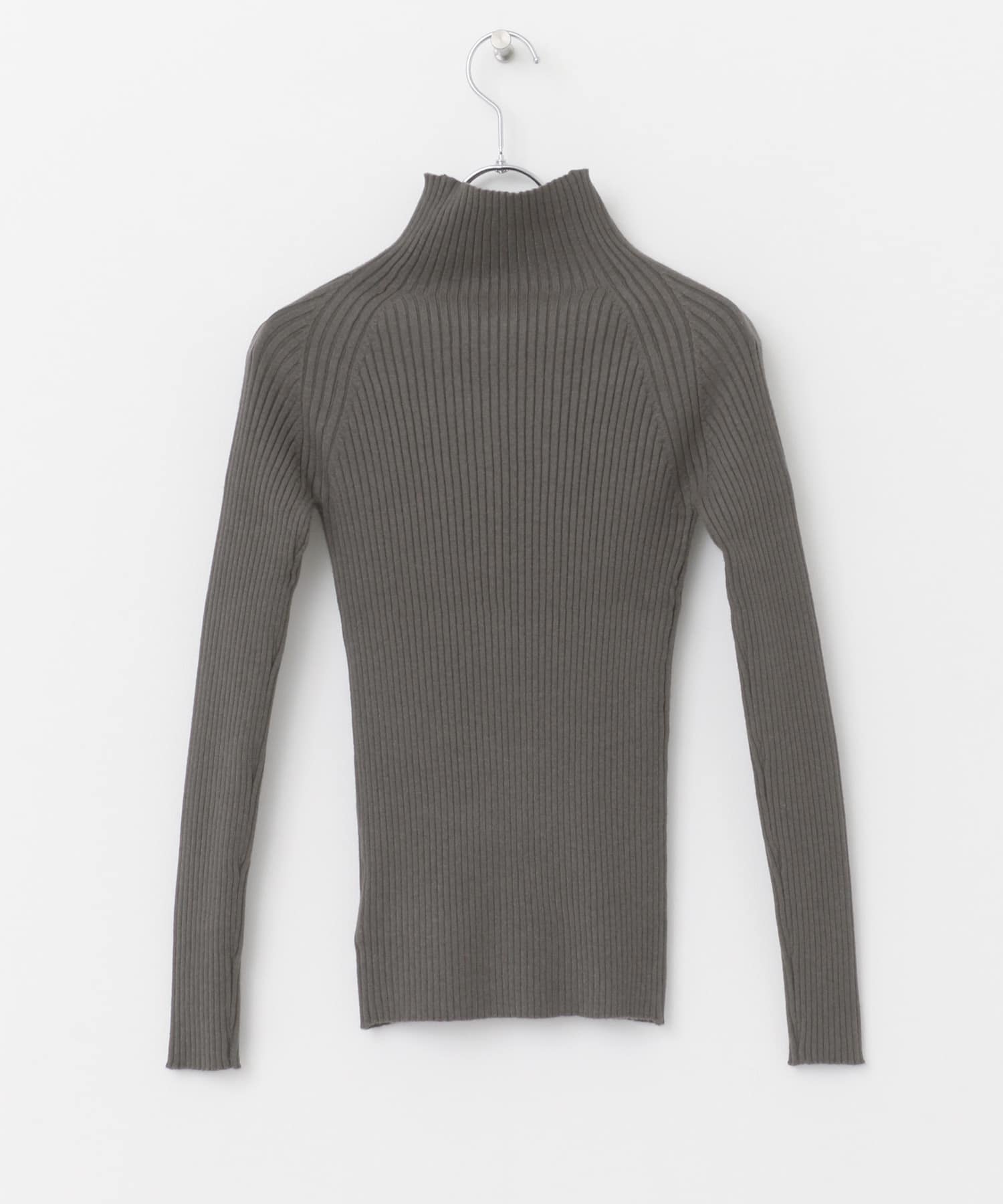 『一部WEB限定』ストレッチリブハイネックセーター CHARCOAL one
