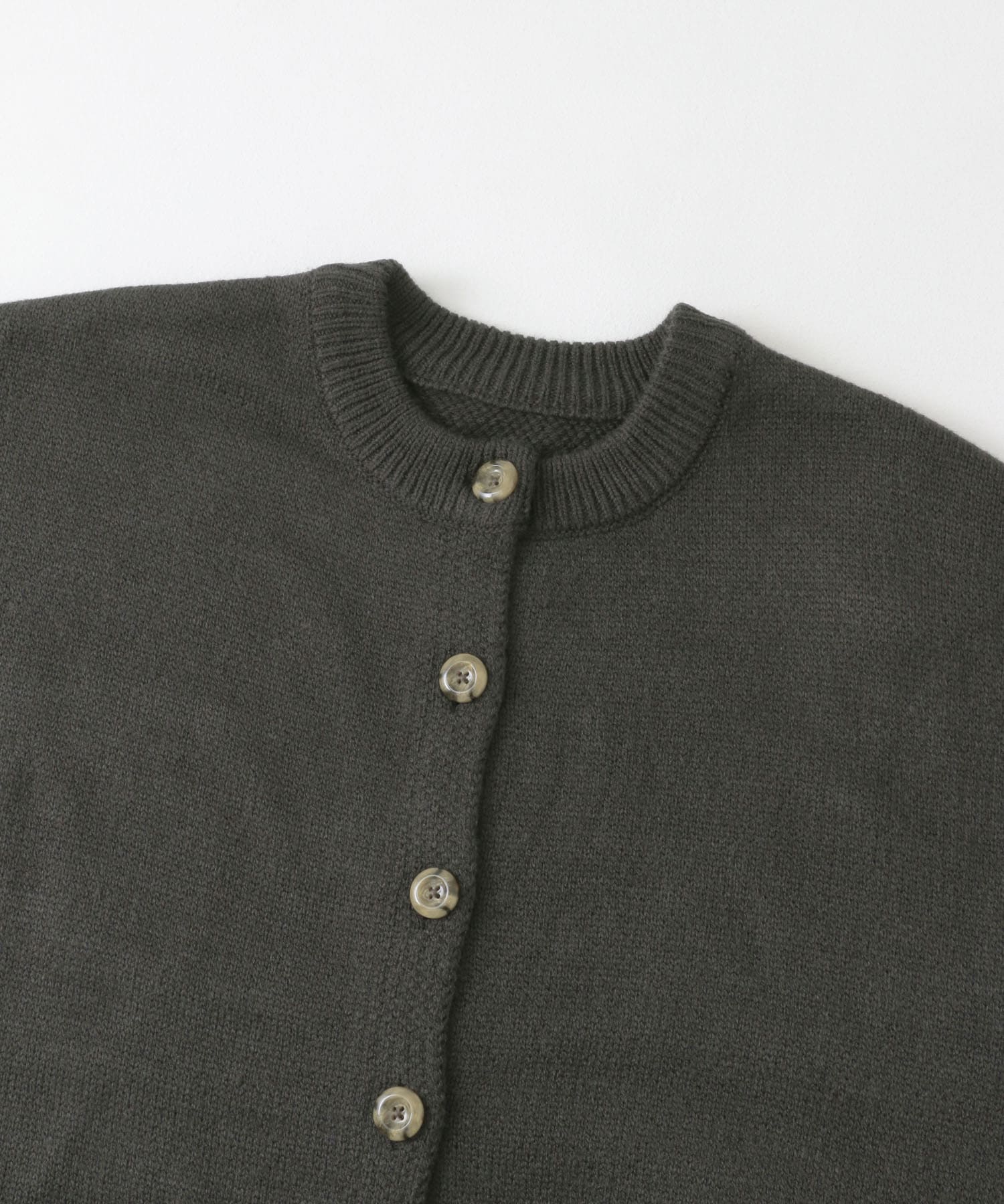 クルーネックルーズカーディガン CHARCOAL one