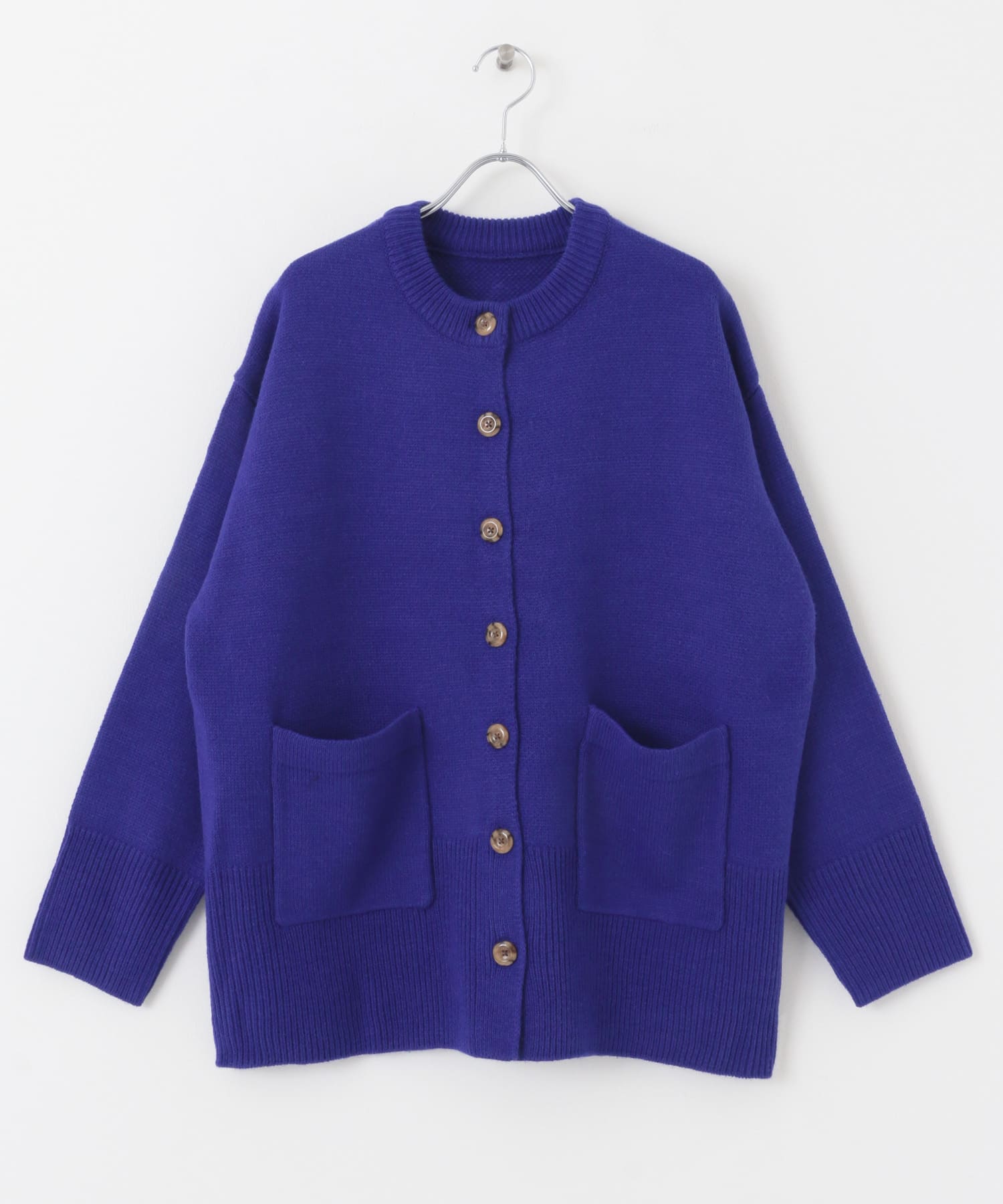 クルーネックルーズカーディガン BLUE one