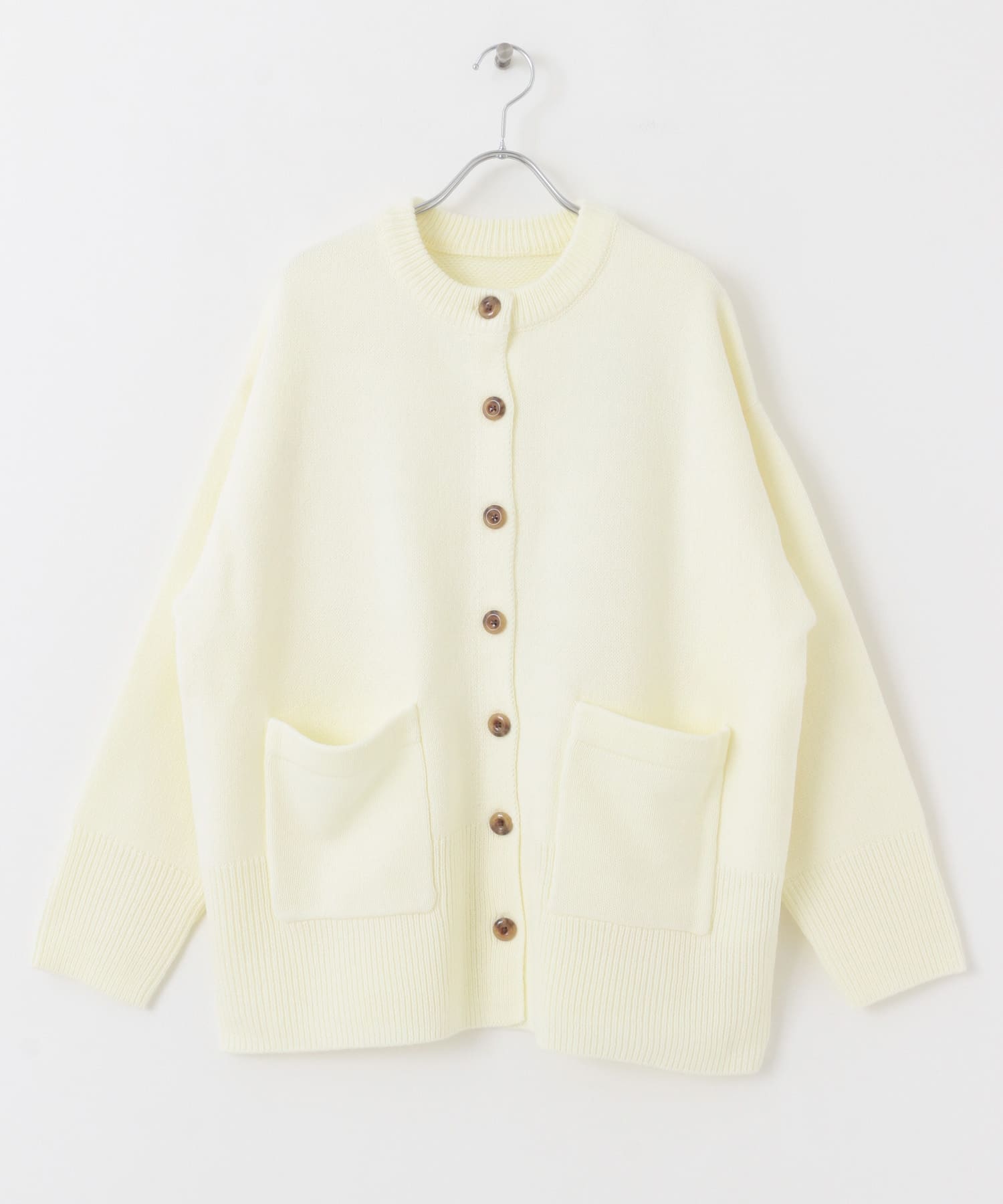 クルーネックルーズカーディガン OFF WHITE one