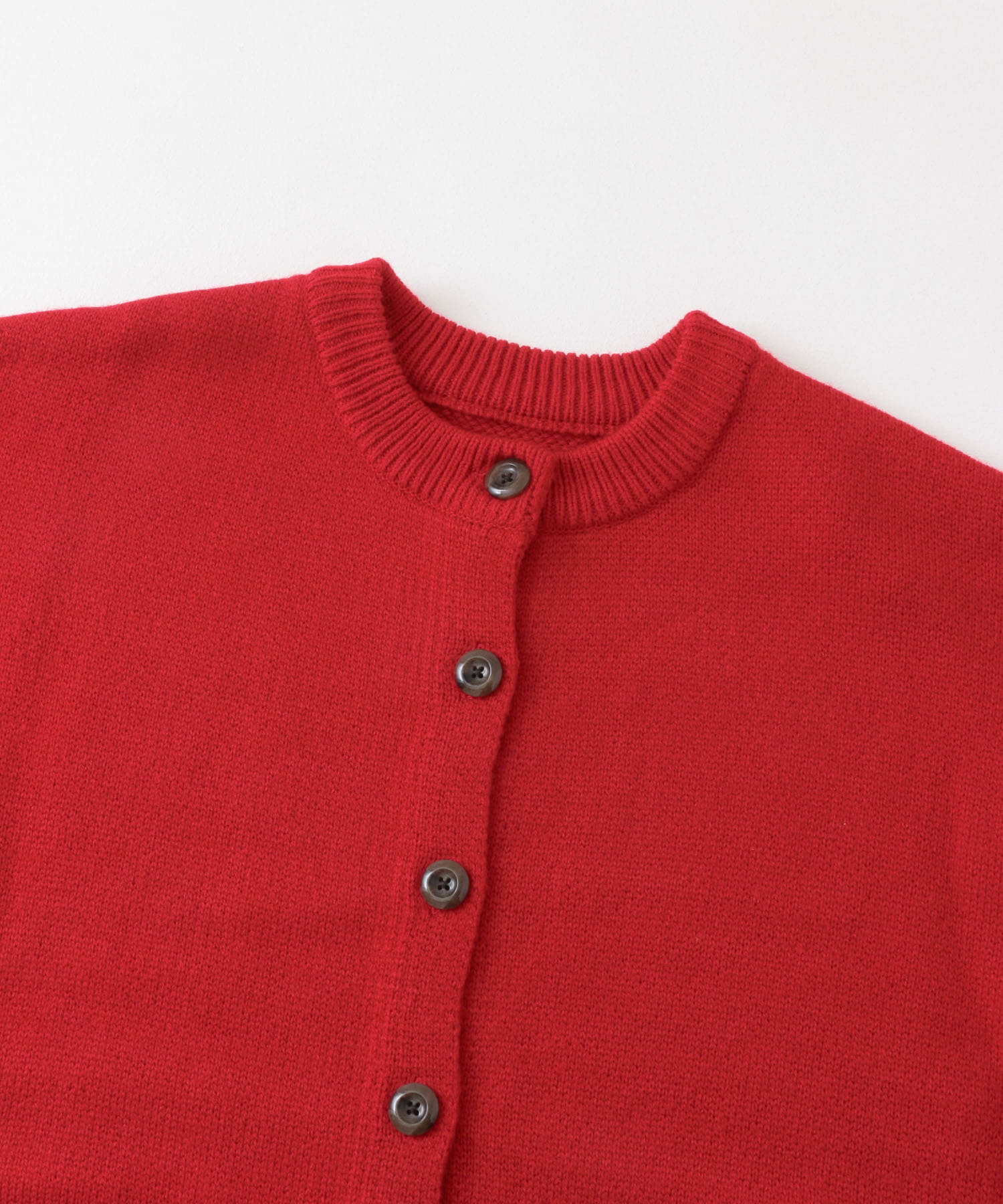 クルーネックルーズカーディガン RED one