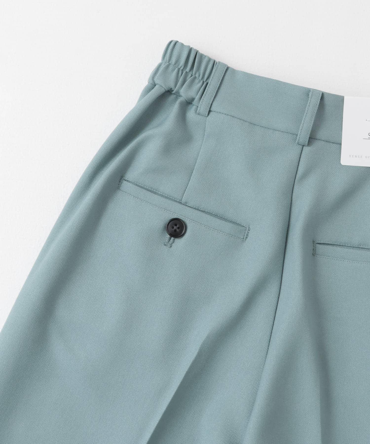 『TALLサイズ/WEB限定』ウールライクダブルタックワイドパンツ L.BLUE XS