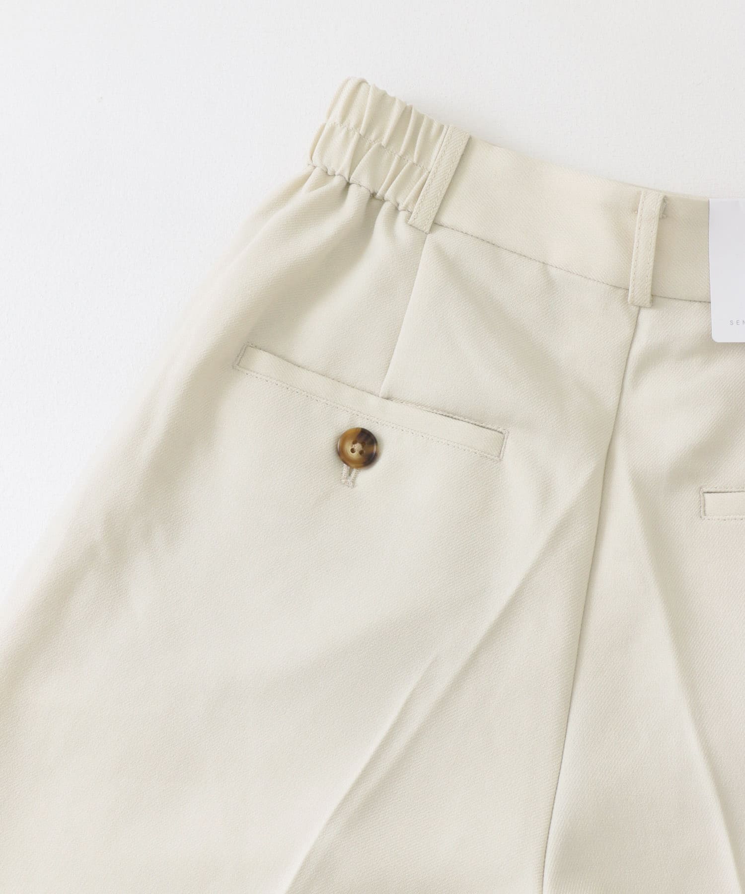 『TALLサイズ/WEB限定』ウールライクダブルタックワイドパンツ IVORY XS