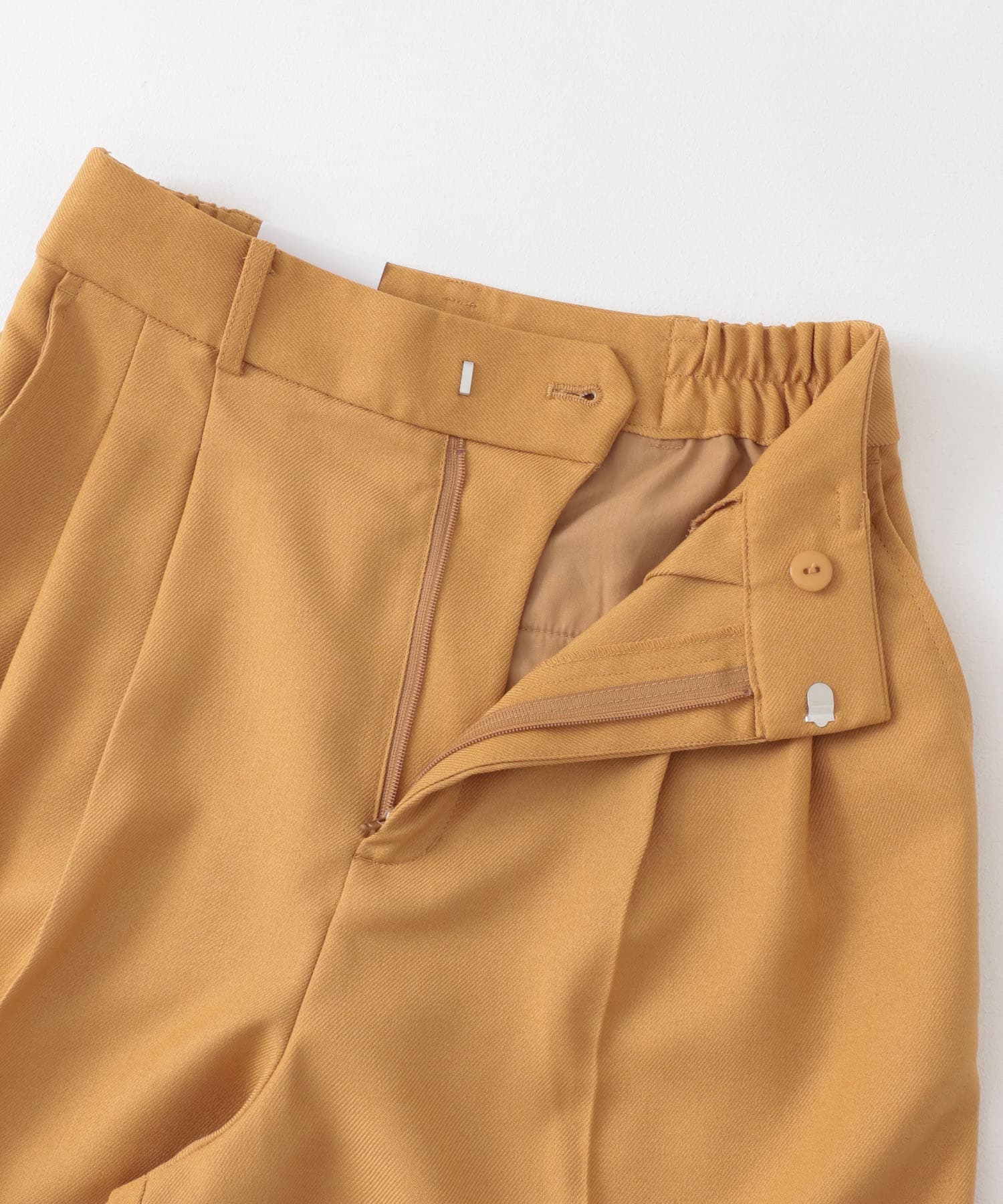 『TALLサイズ/WEB限定』ウールライクダブルタックワイドパンツ ORANGE XS