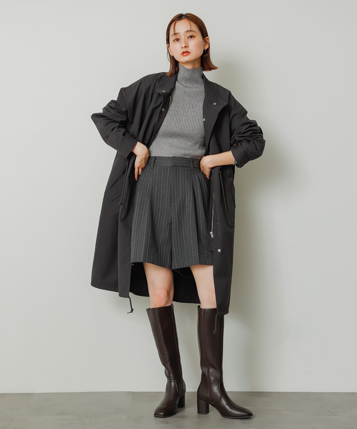 ウールライクバミューダパンツ(S CHARCOAL): ボトム｜URBAN RESEARCH