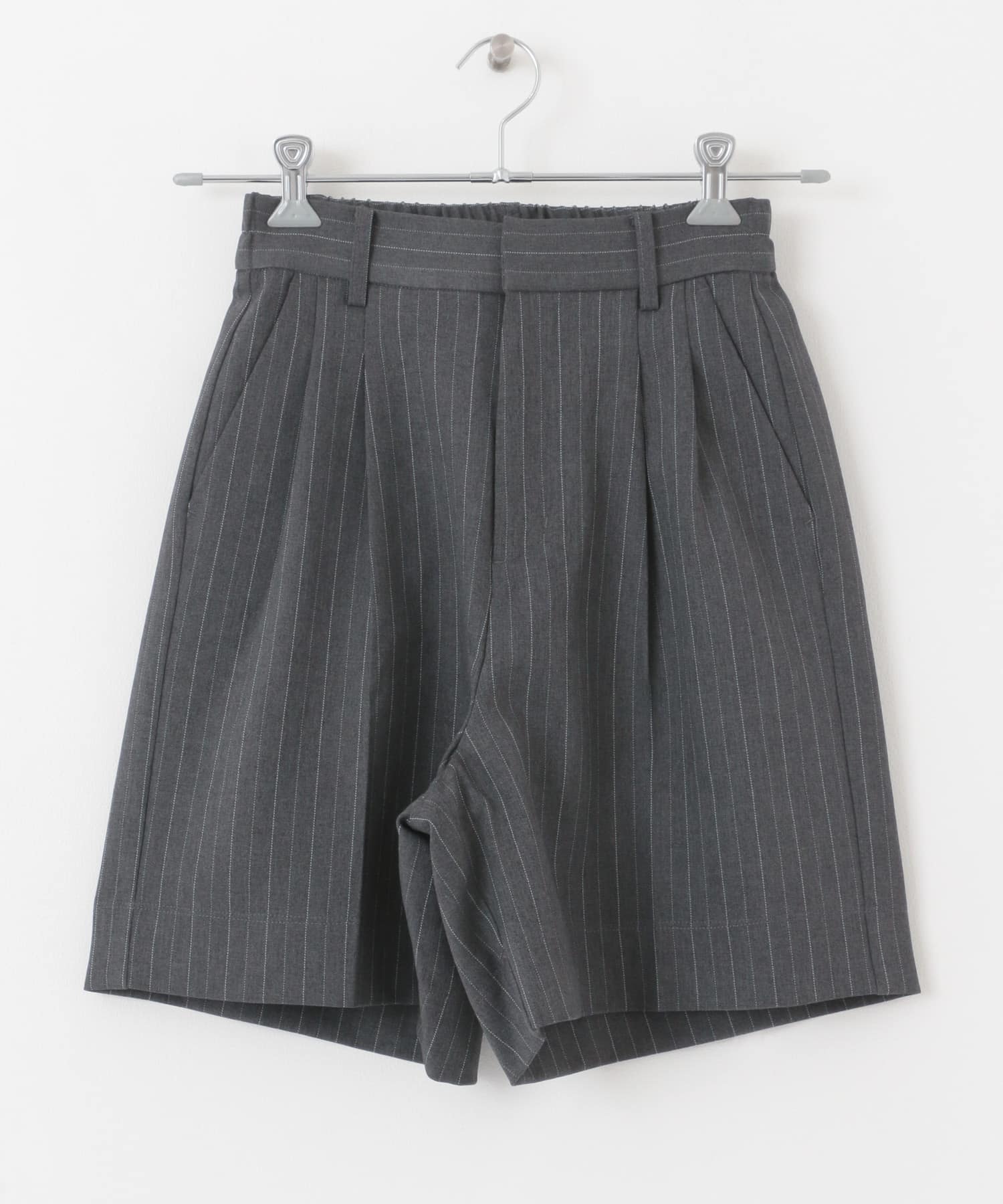 ウールライクバミューダパンツ GRY×OFF S