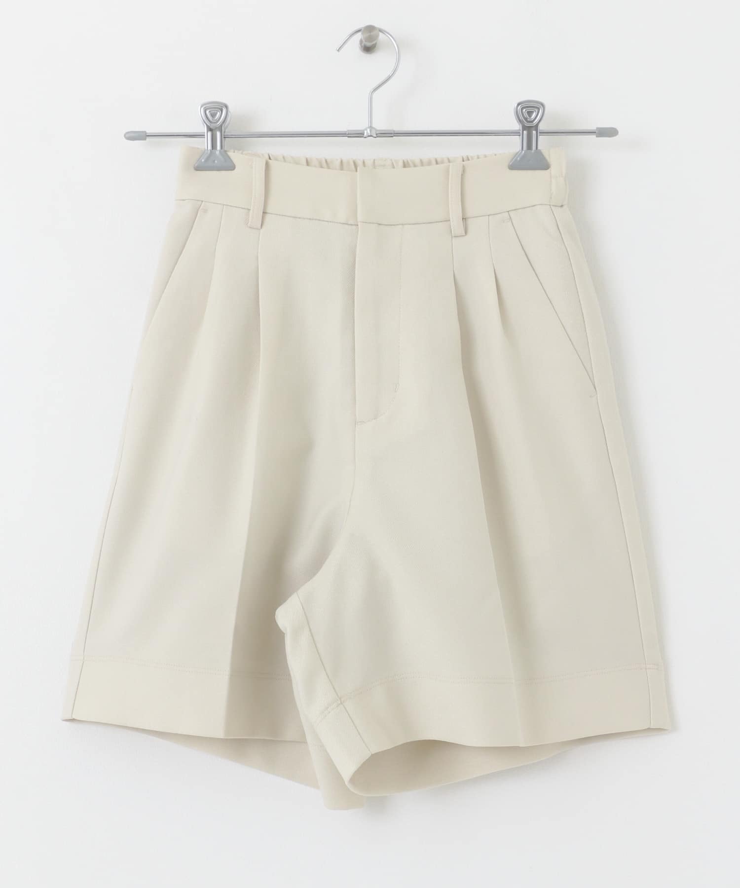 ウールライクバミューダパンツ IVORY S