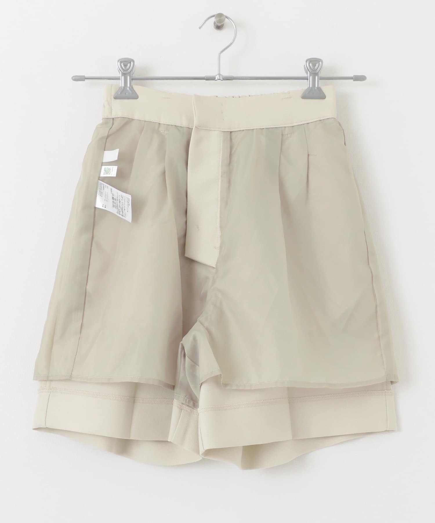 ウールライクバミューダパンツ IVORY S