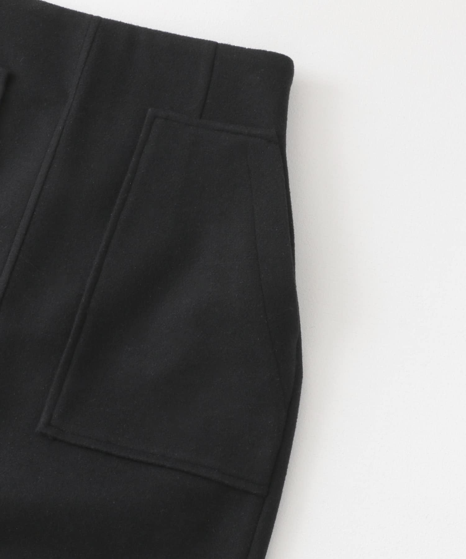 『TALLサイズ/WEB限定』ジャージメルトンアウトポケットスカート BLACK XS