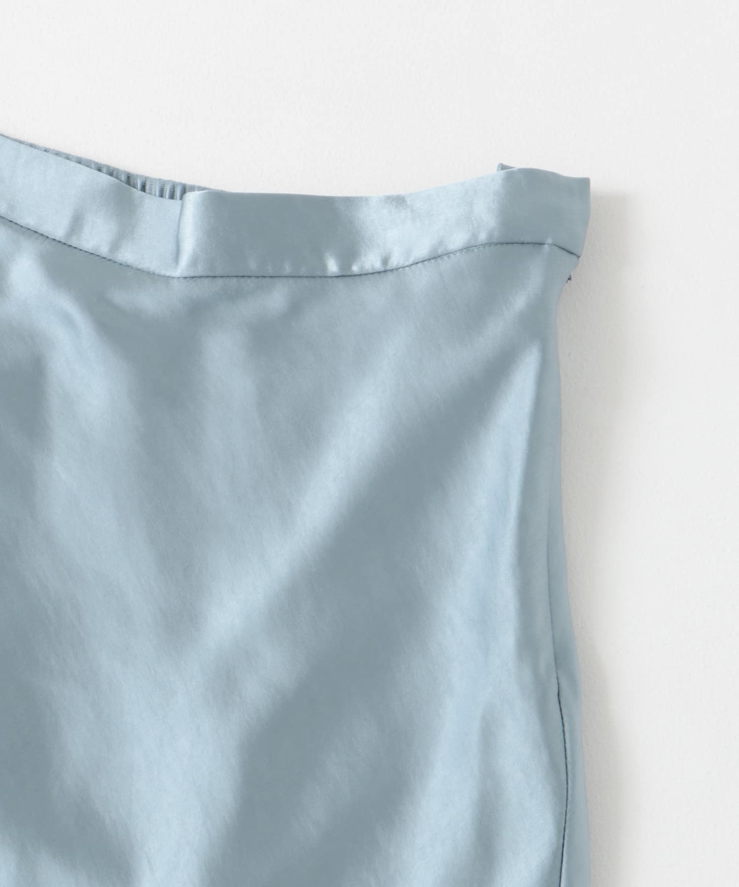 サテンナロースカート L.BLUE S
