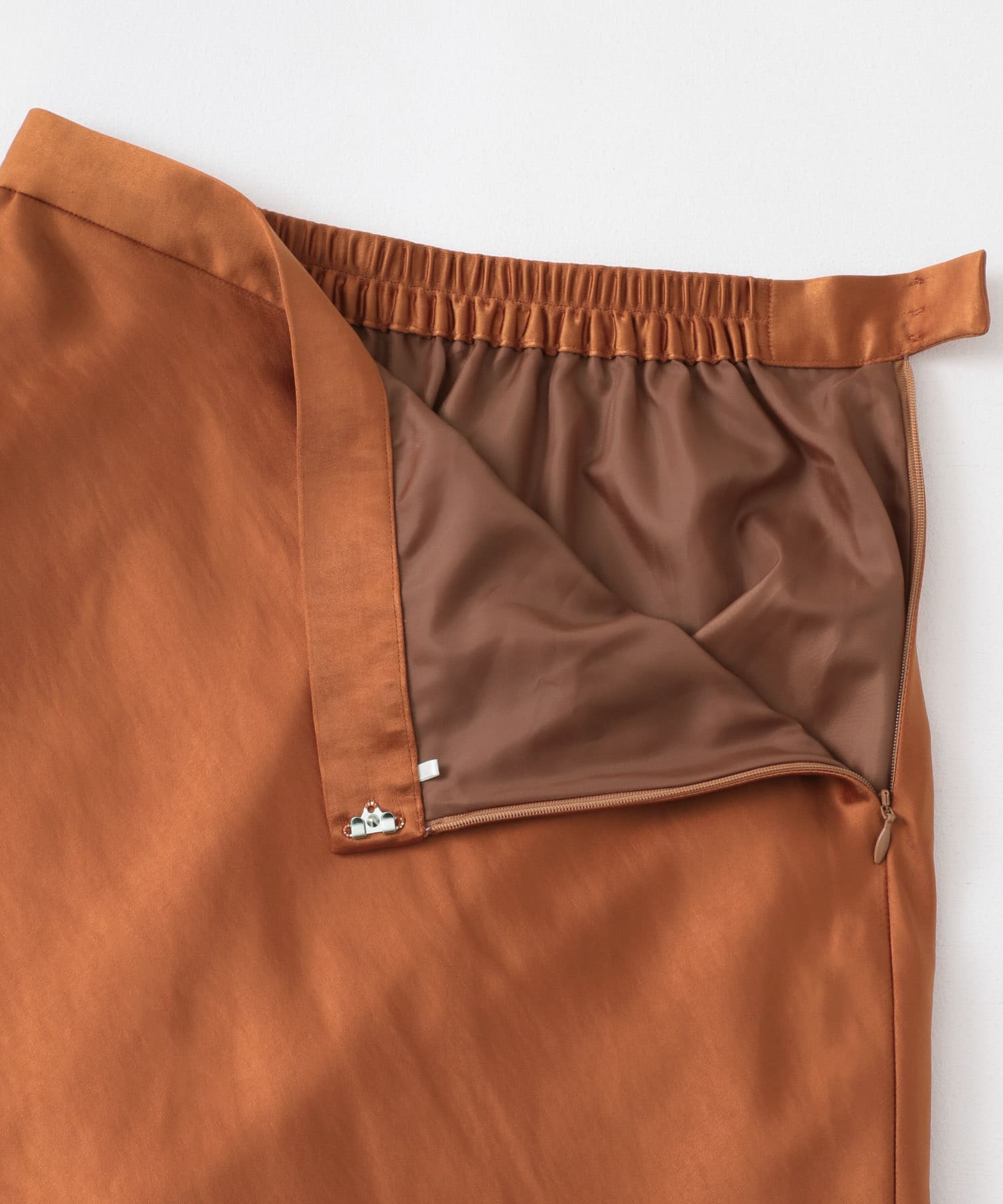 サテンナロースカート ORANGE S