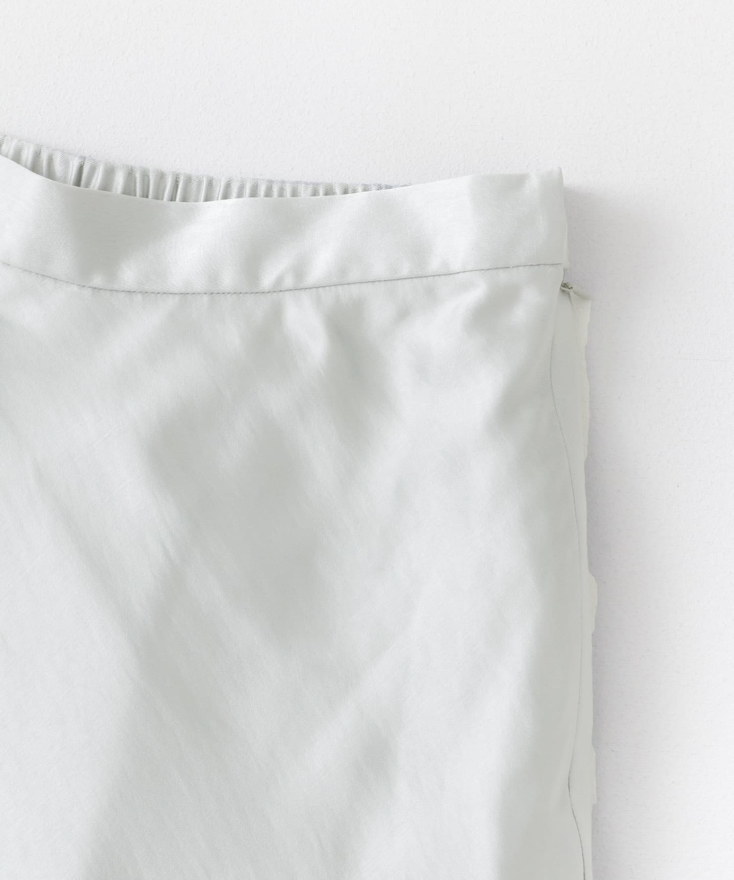 サテンナロースカート SILVER S