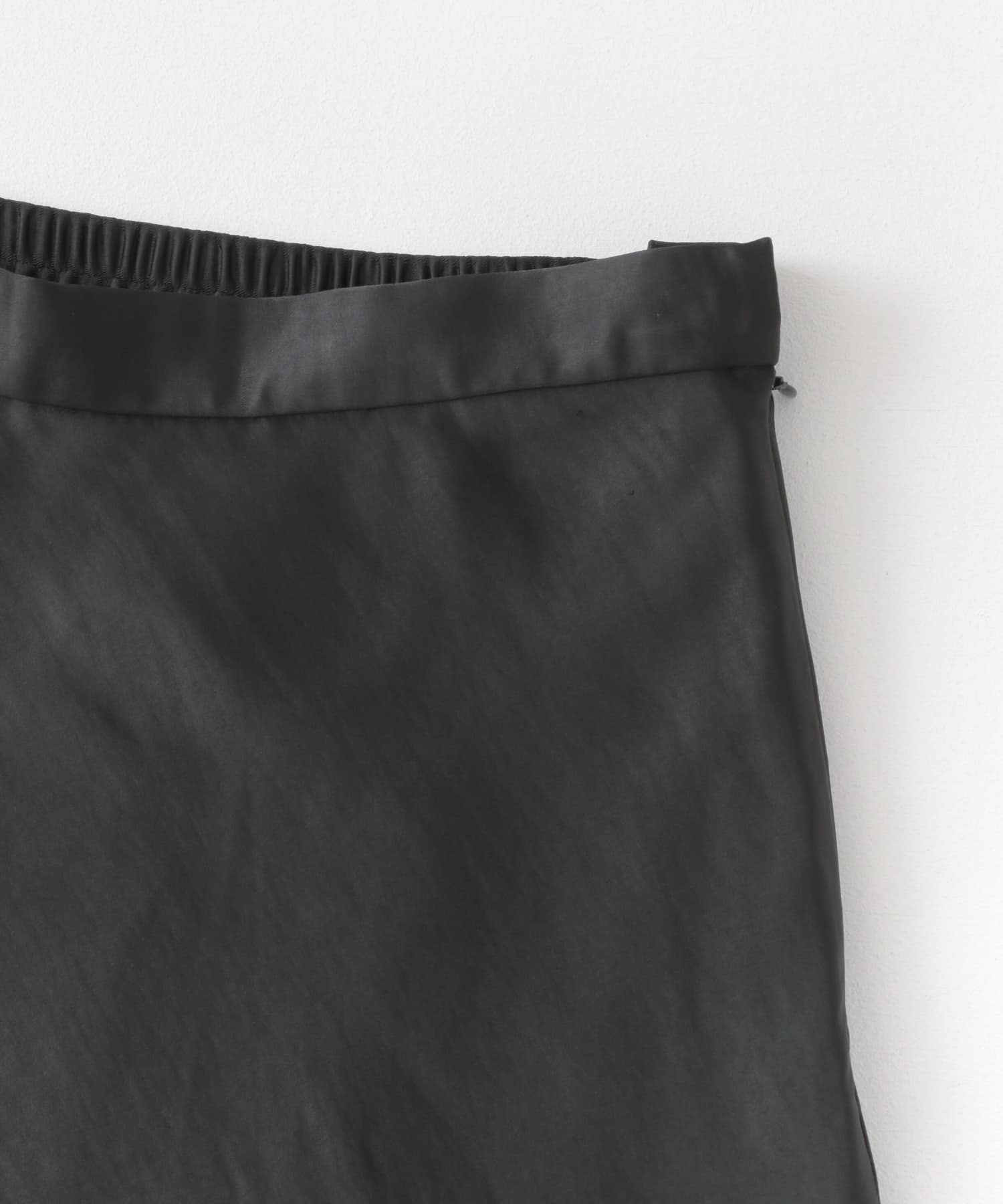 サテンナロースカート BLACK S