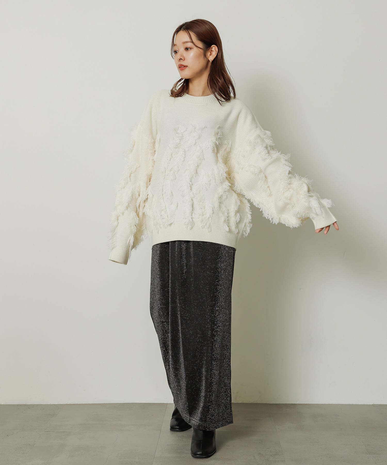 身長：155cm サイズ：one