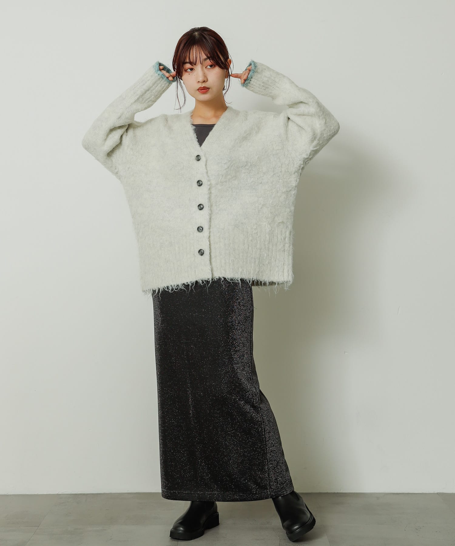 身長：158cm サイズ：one