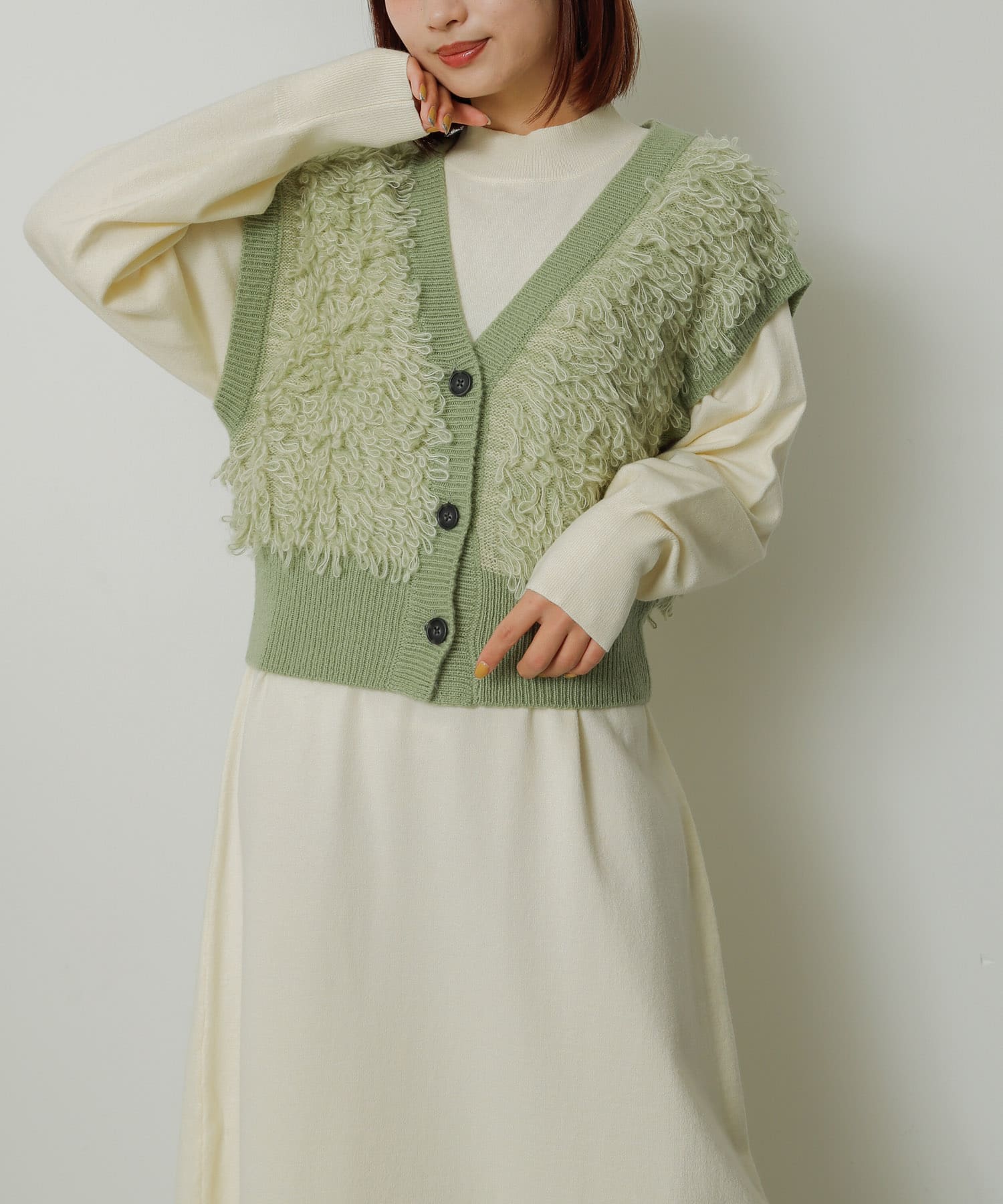 身長：158cm サイズ：one