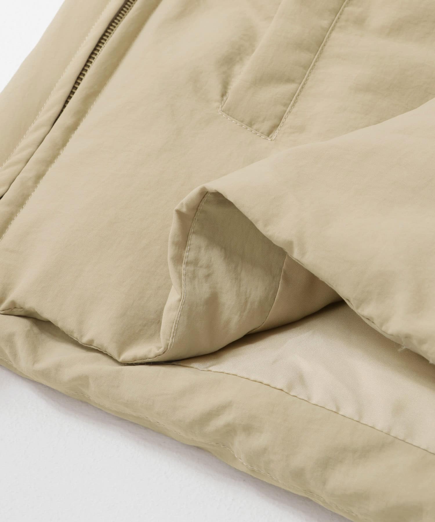 マフラー付シームレスダウン BEIGE S