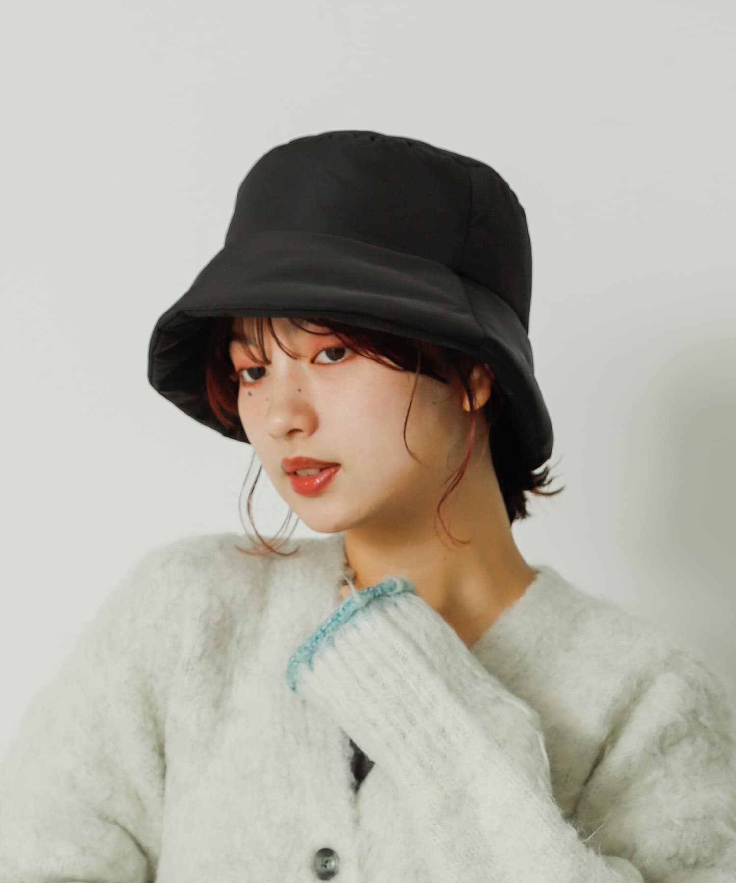『WEB限定』パフバケットハット BLACK one
