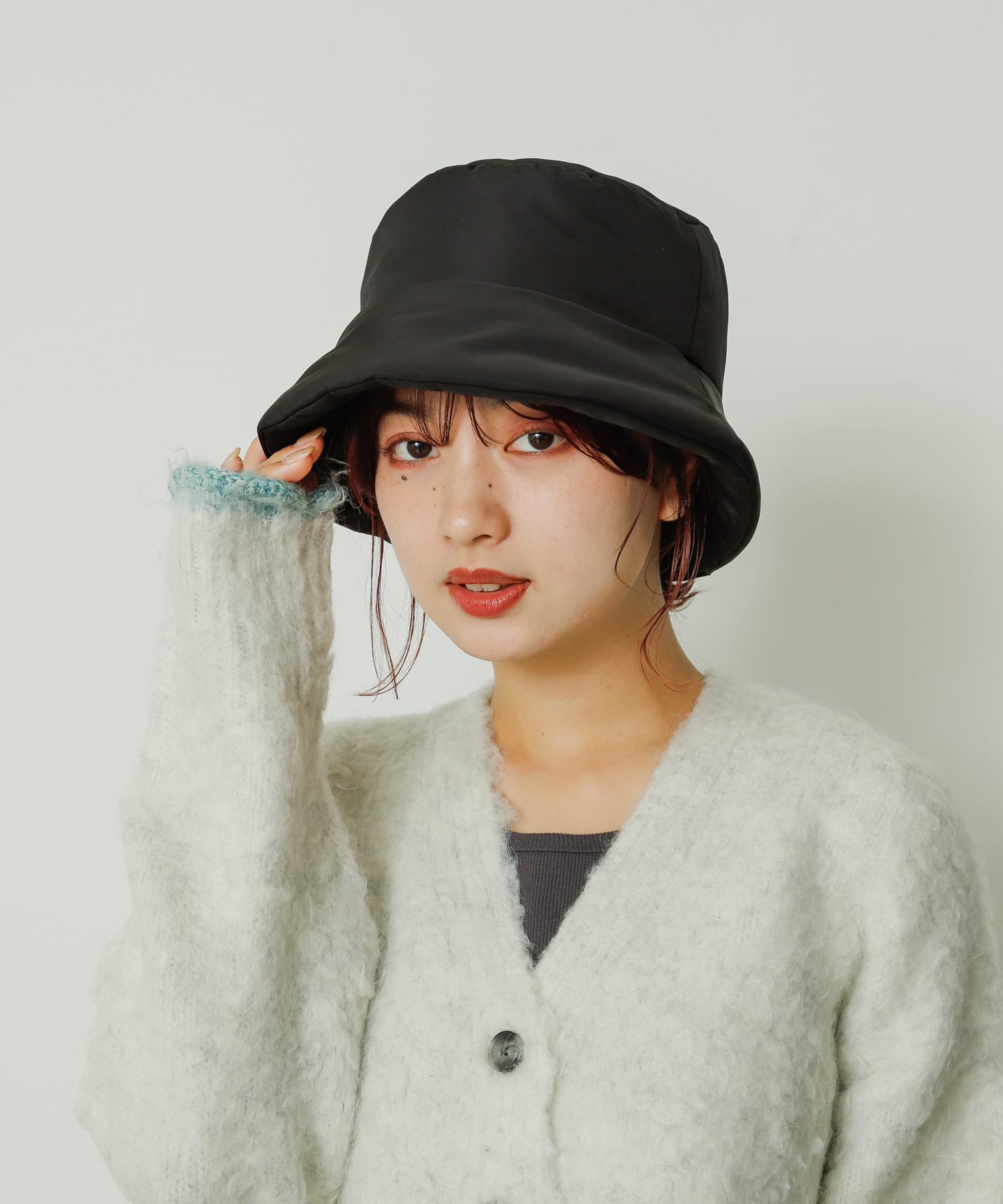 『WEB限定』パフバケットハット BLACK one