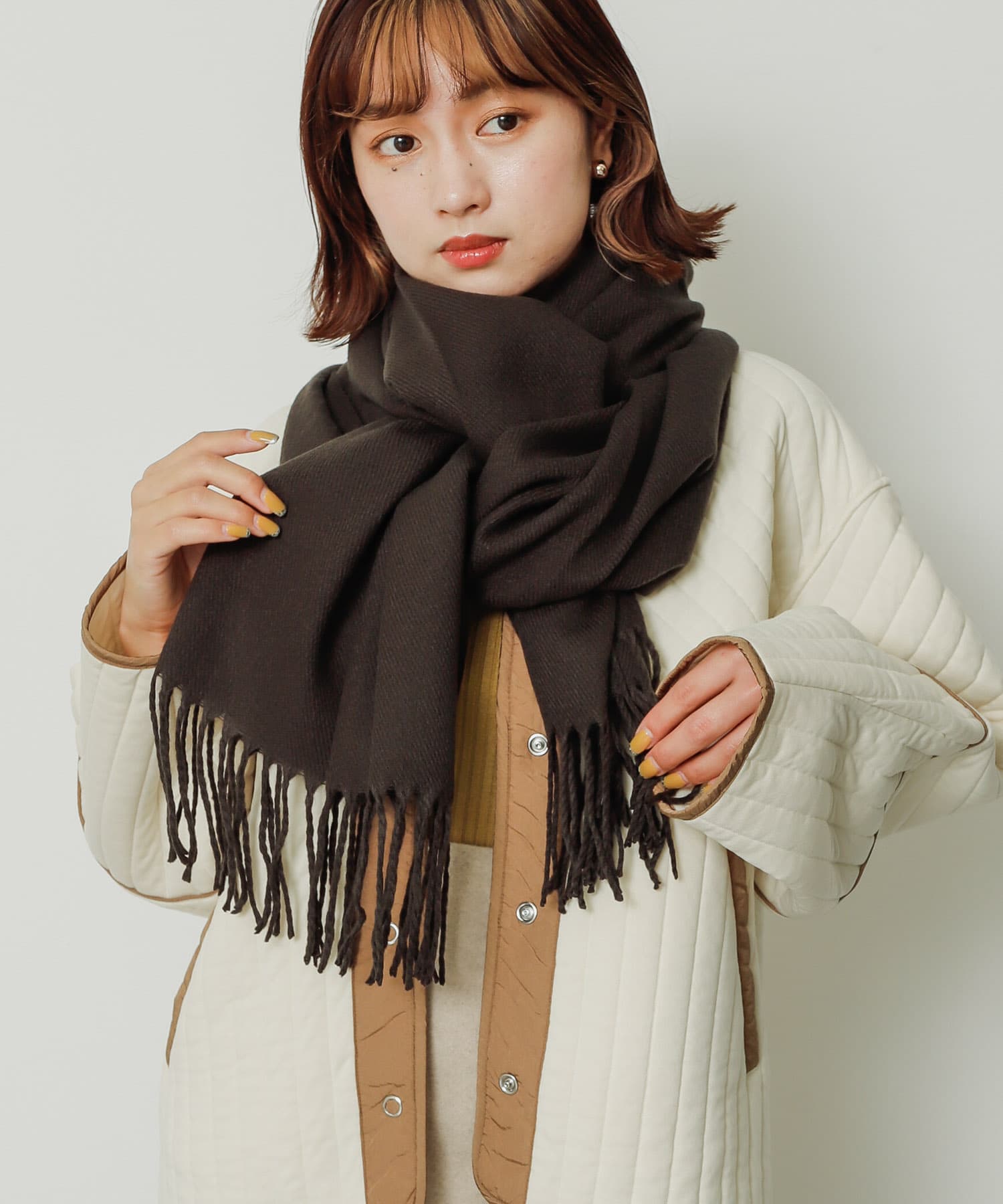 『ユニセックス』無地ストール