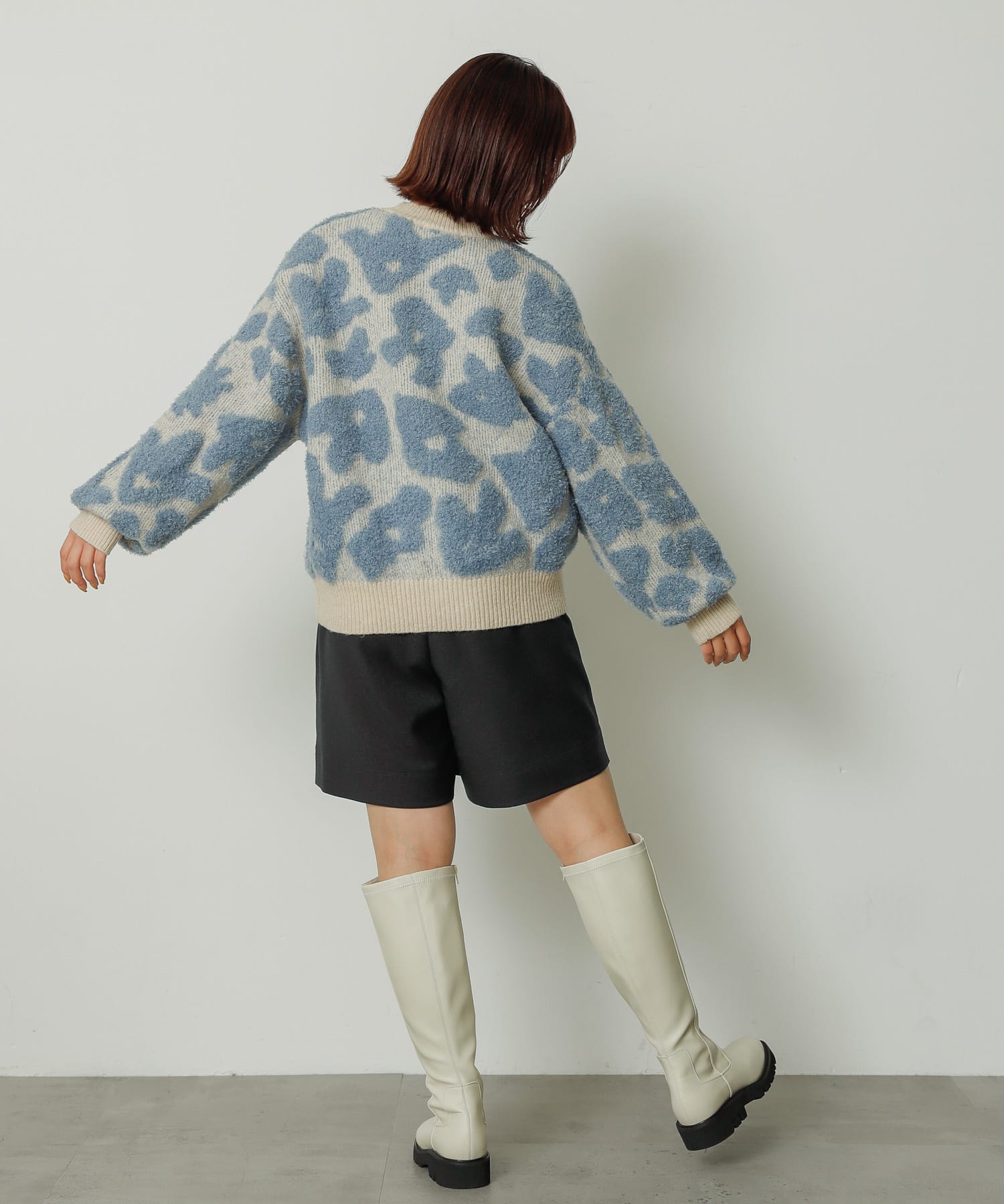 トラックソールロングブーツ IVORY S