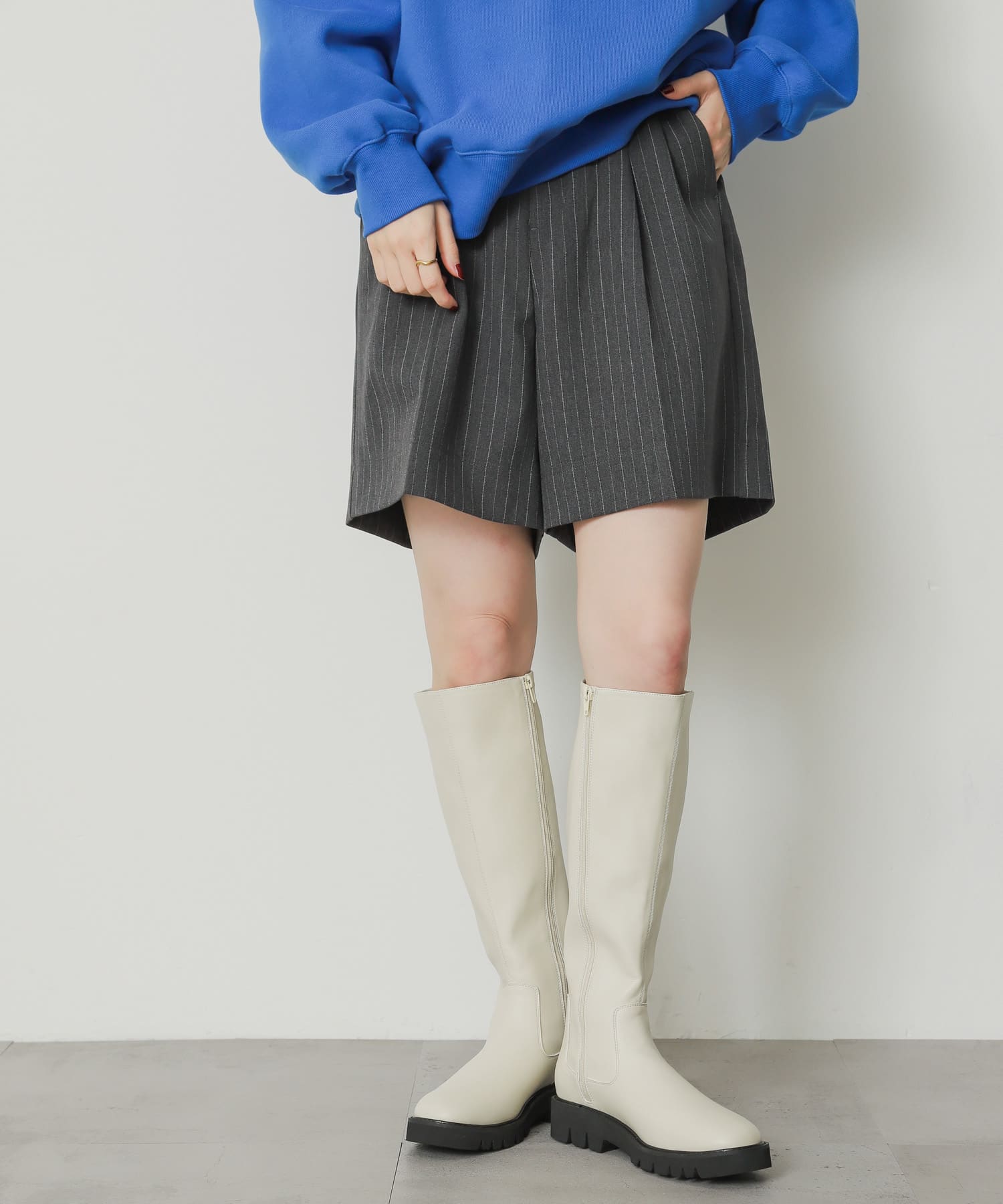 トラックソールロングブーツ IVORY S