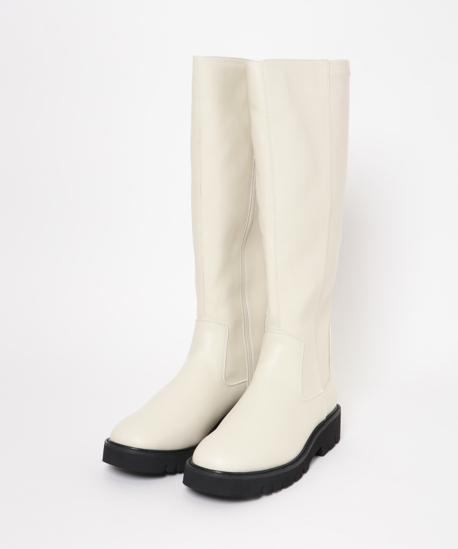 トラックソールロングブーツ IVORY S