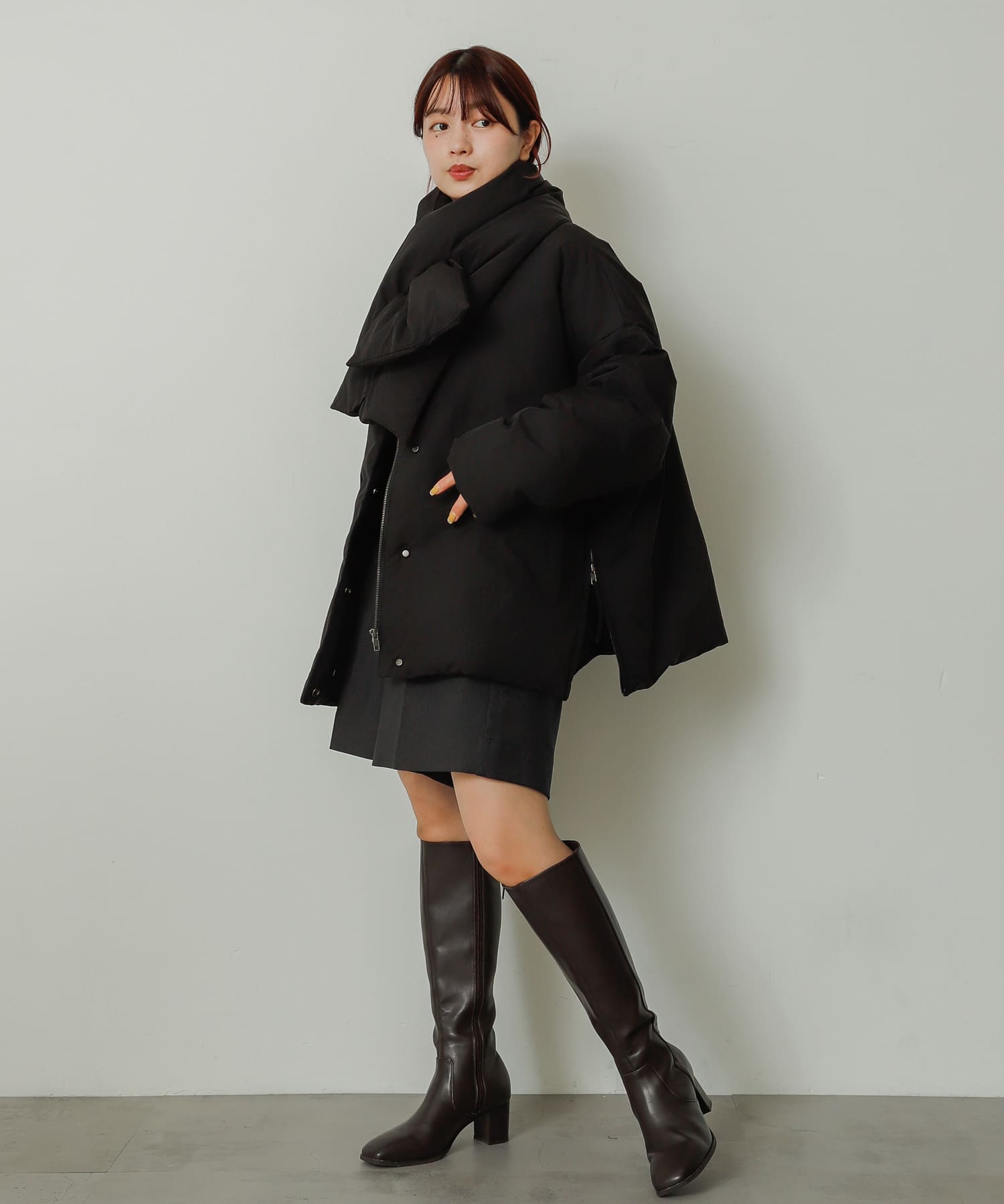 ヒールロングブーツ BROWN S