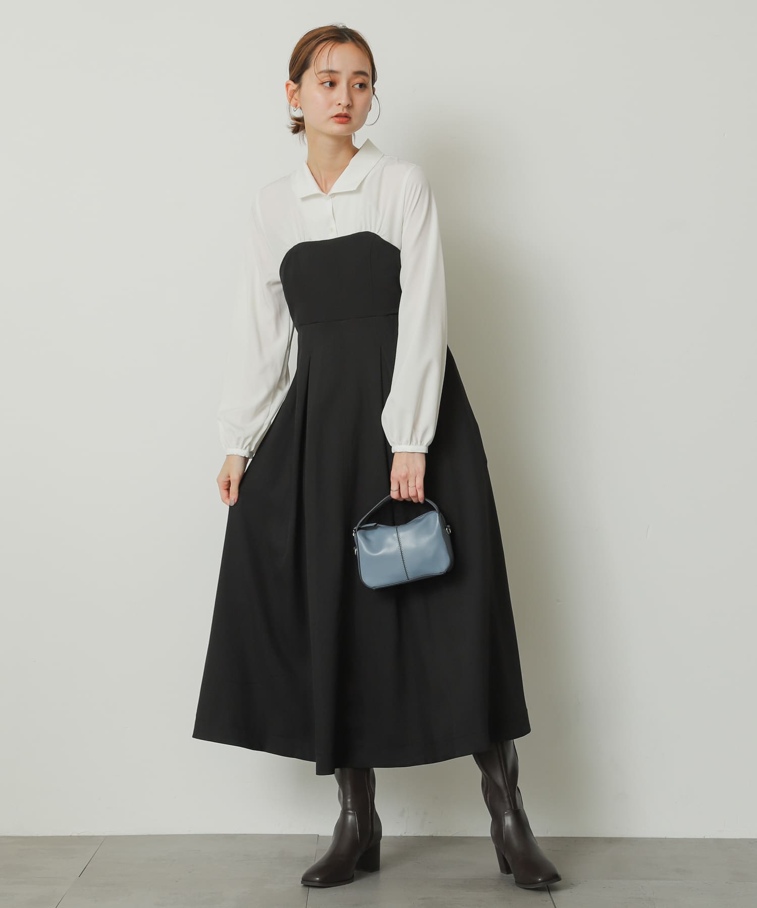 ヒールロングブーツ BLACK M