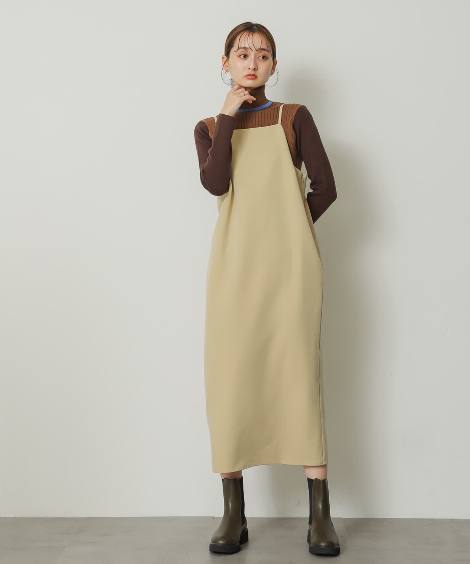 『軽量ソール採用』トラックソールサイドゴアブーツ KHAKI M