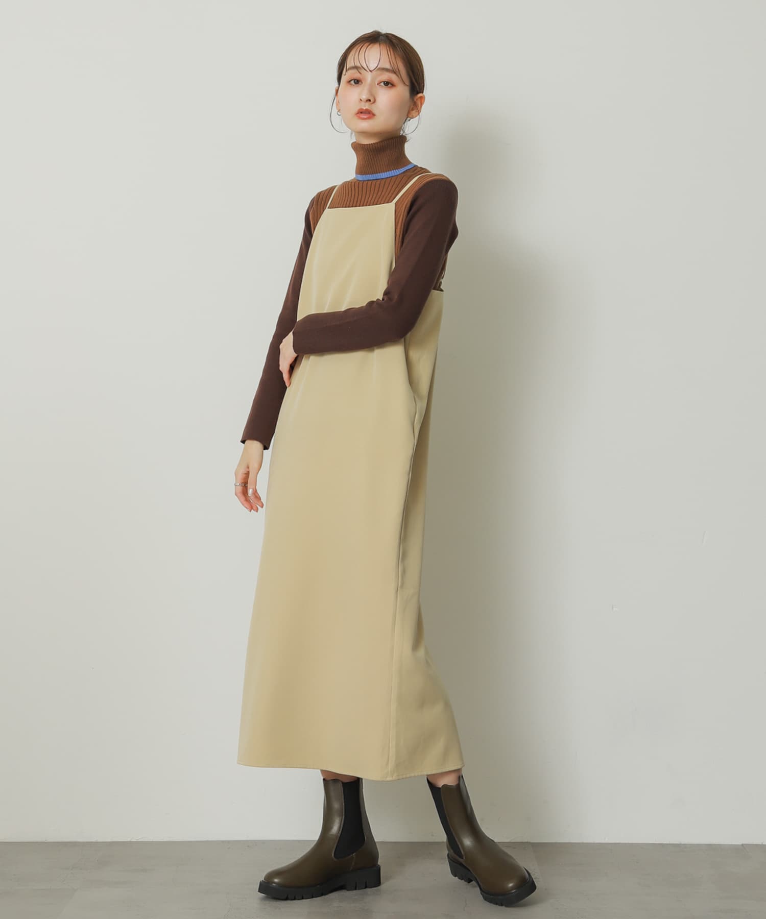 『軽量ソール採用』トラックソールサイドゴアブーツ KHAKI M