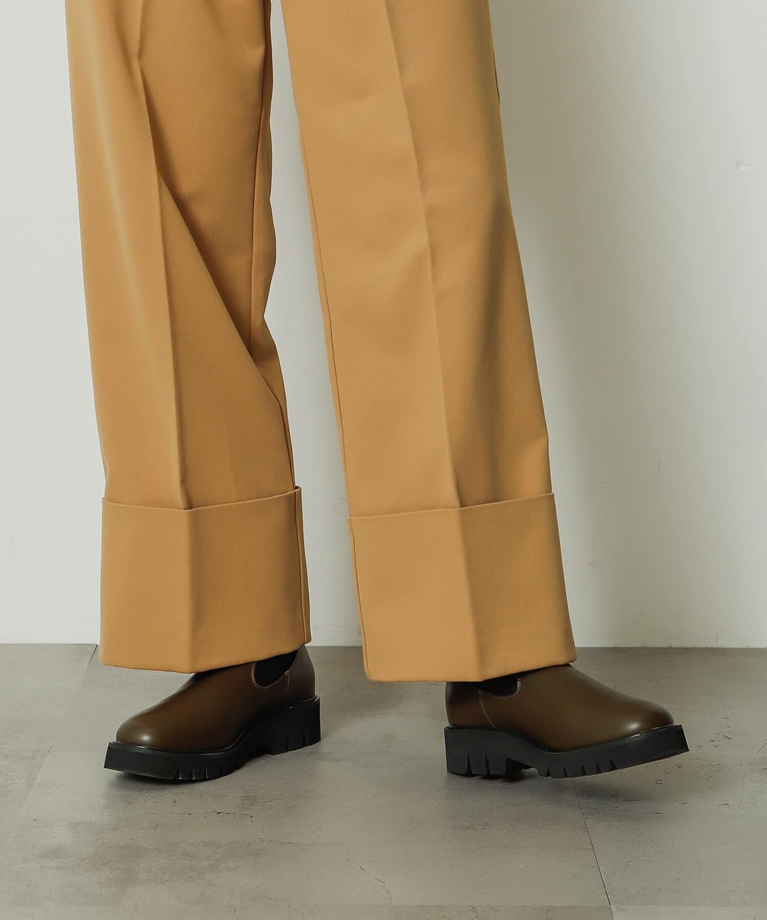 『軽量ソール採用』トラックソールサイドゴアブーツ KHAKI L