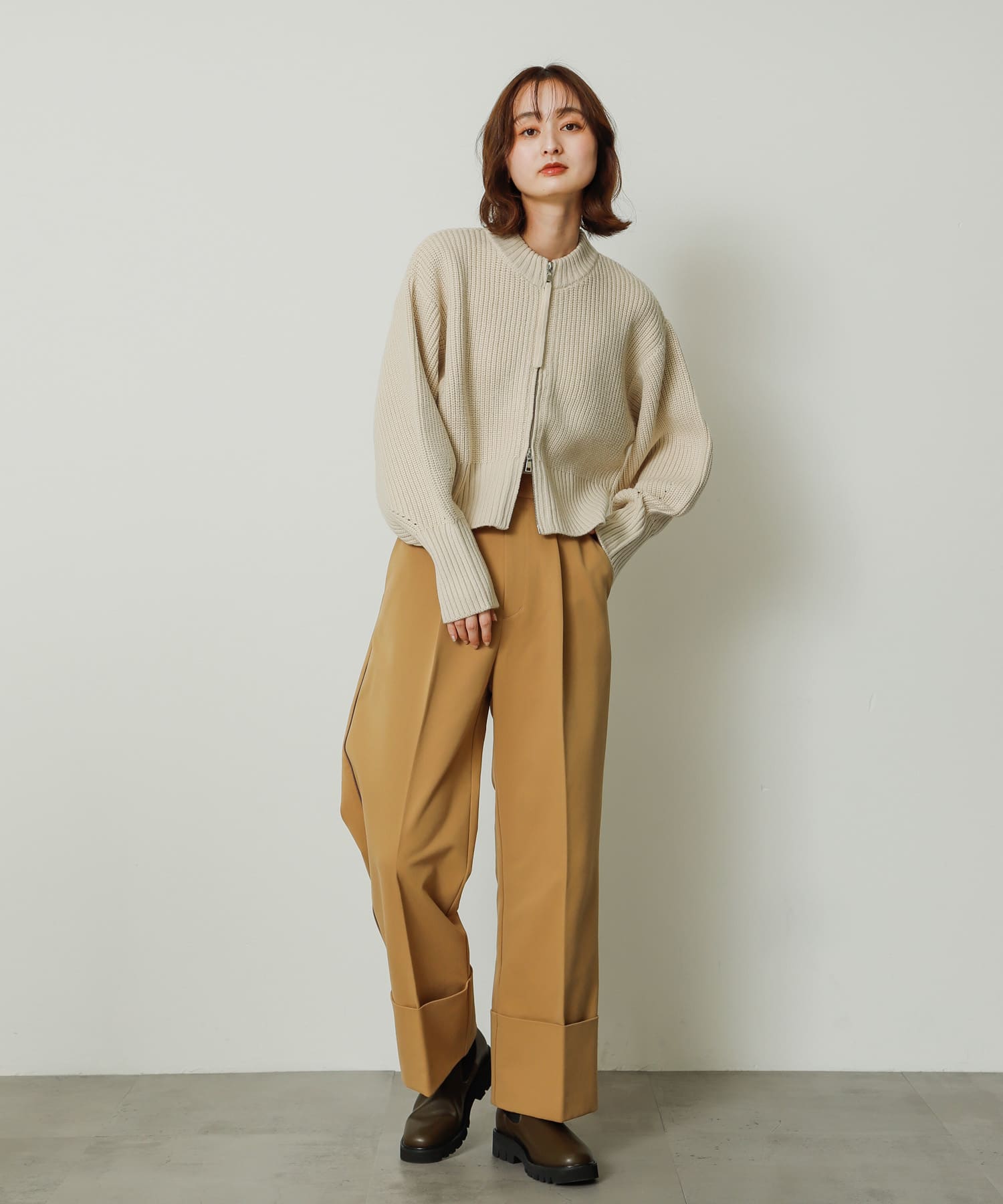 『軽量ソール採用』トラックソールサイドゴアブーツ KHAKI L