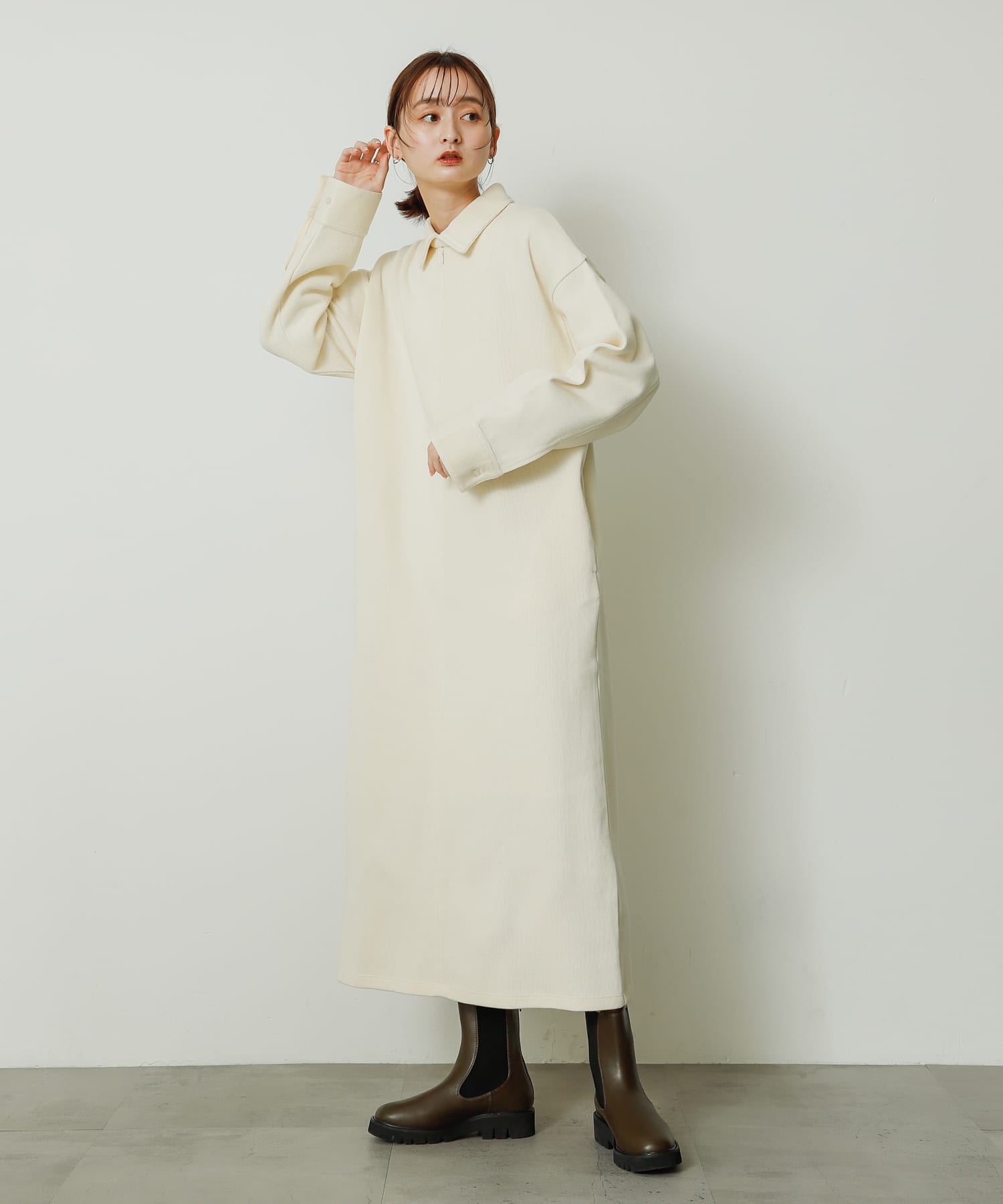 『軽量ソール採用』トラックソールサイドゴアブーツ KHAKI L