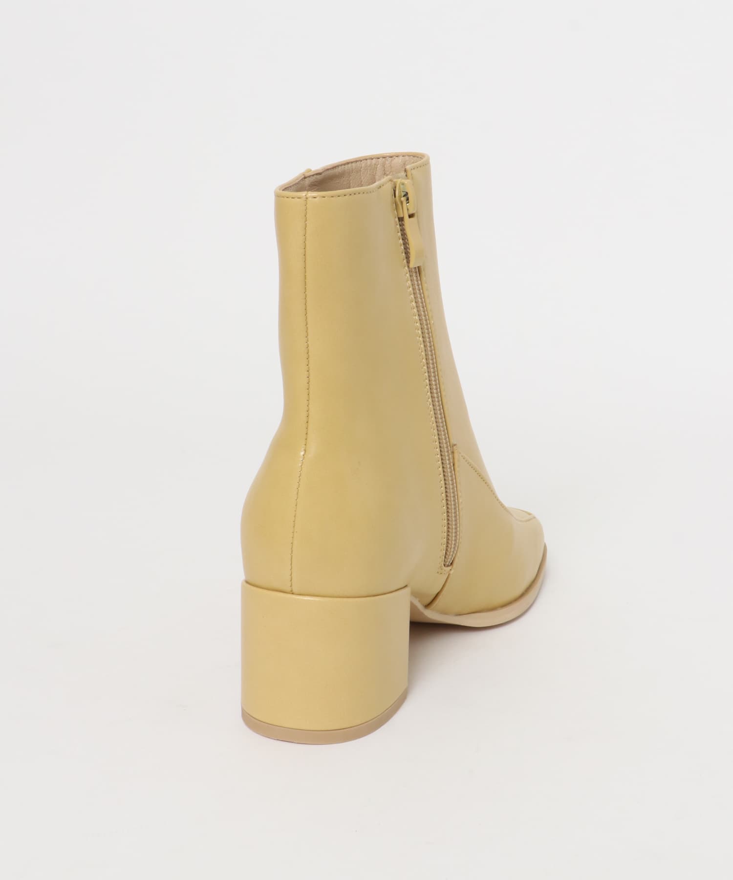 ワイドスクエアショートブーツ BEIGE S