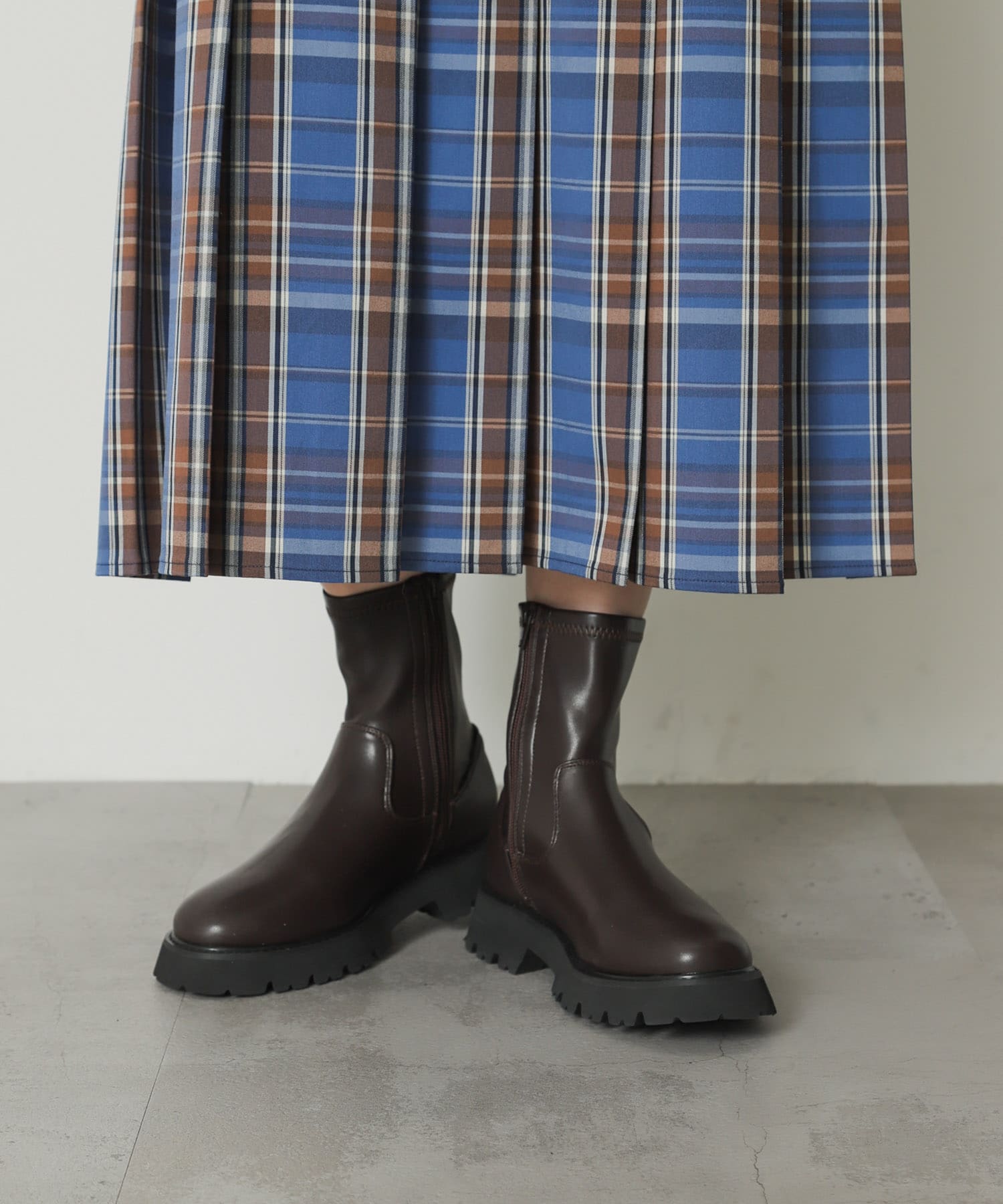『軽量ソール採用』トラックソールブーツ BROWN S