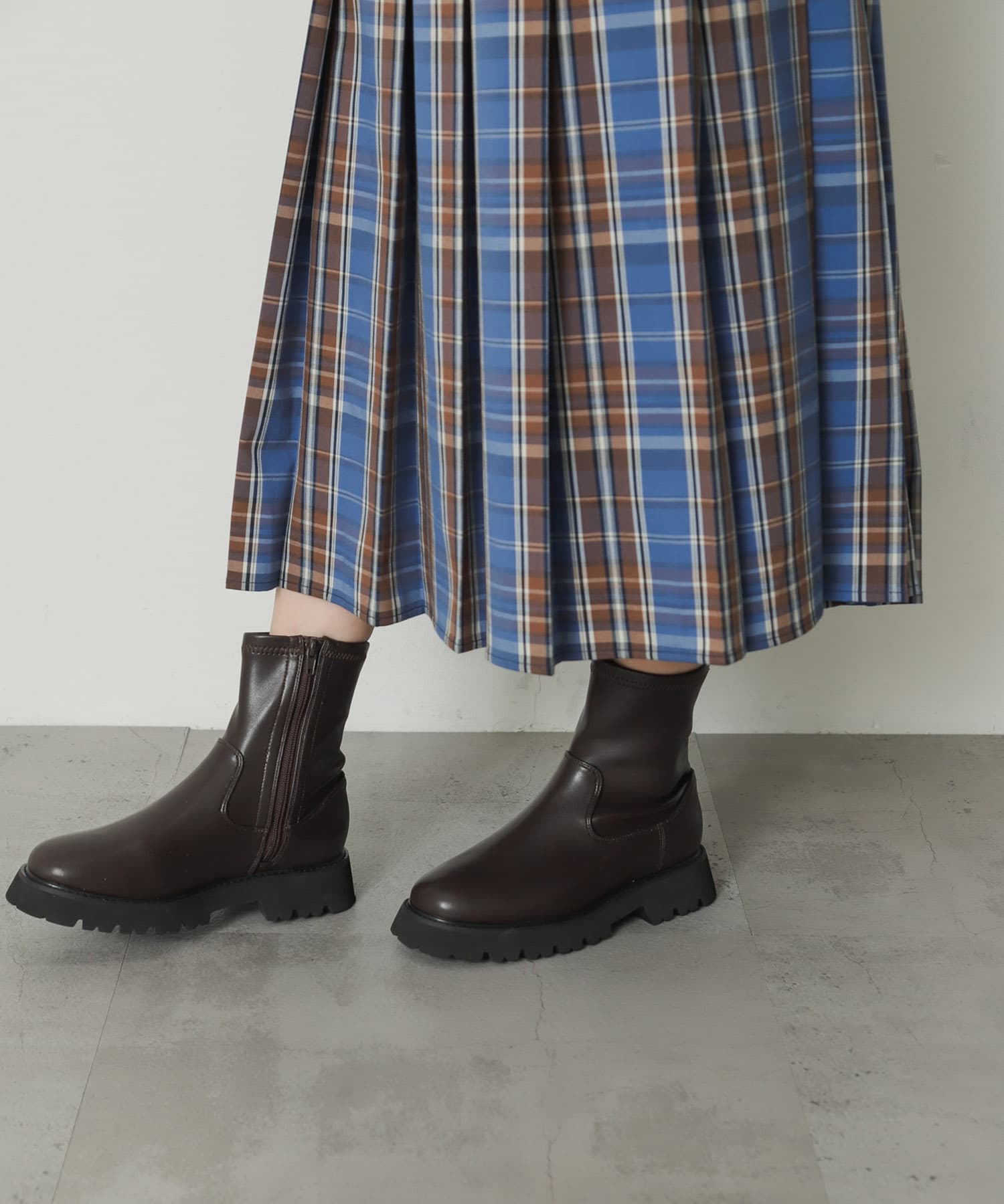 『軽量ソール採用』トラックソールブーツ BROWN S