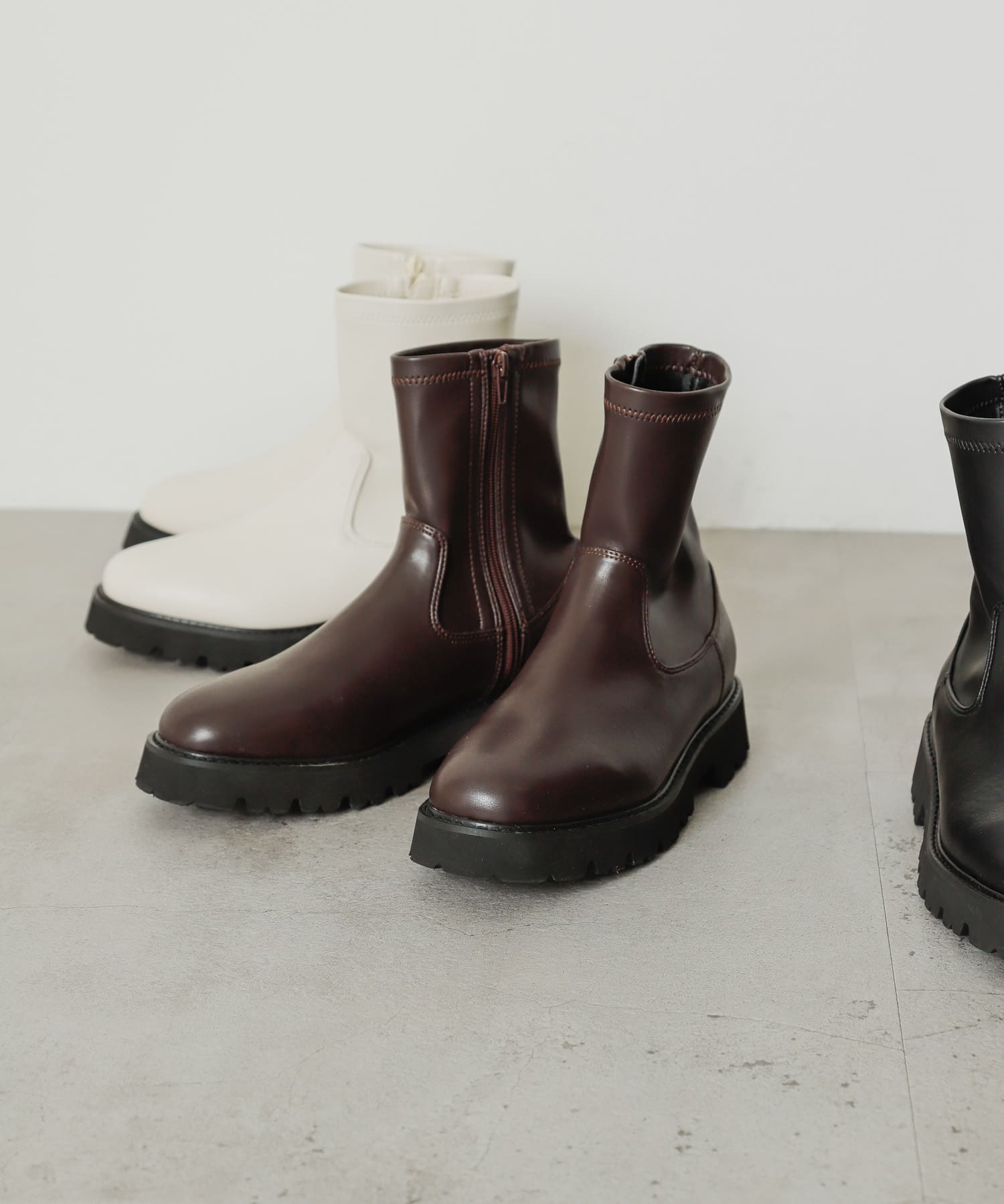 『軽量ソール採用』トラックソールブーツ BROWN L