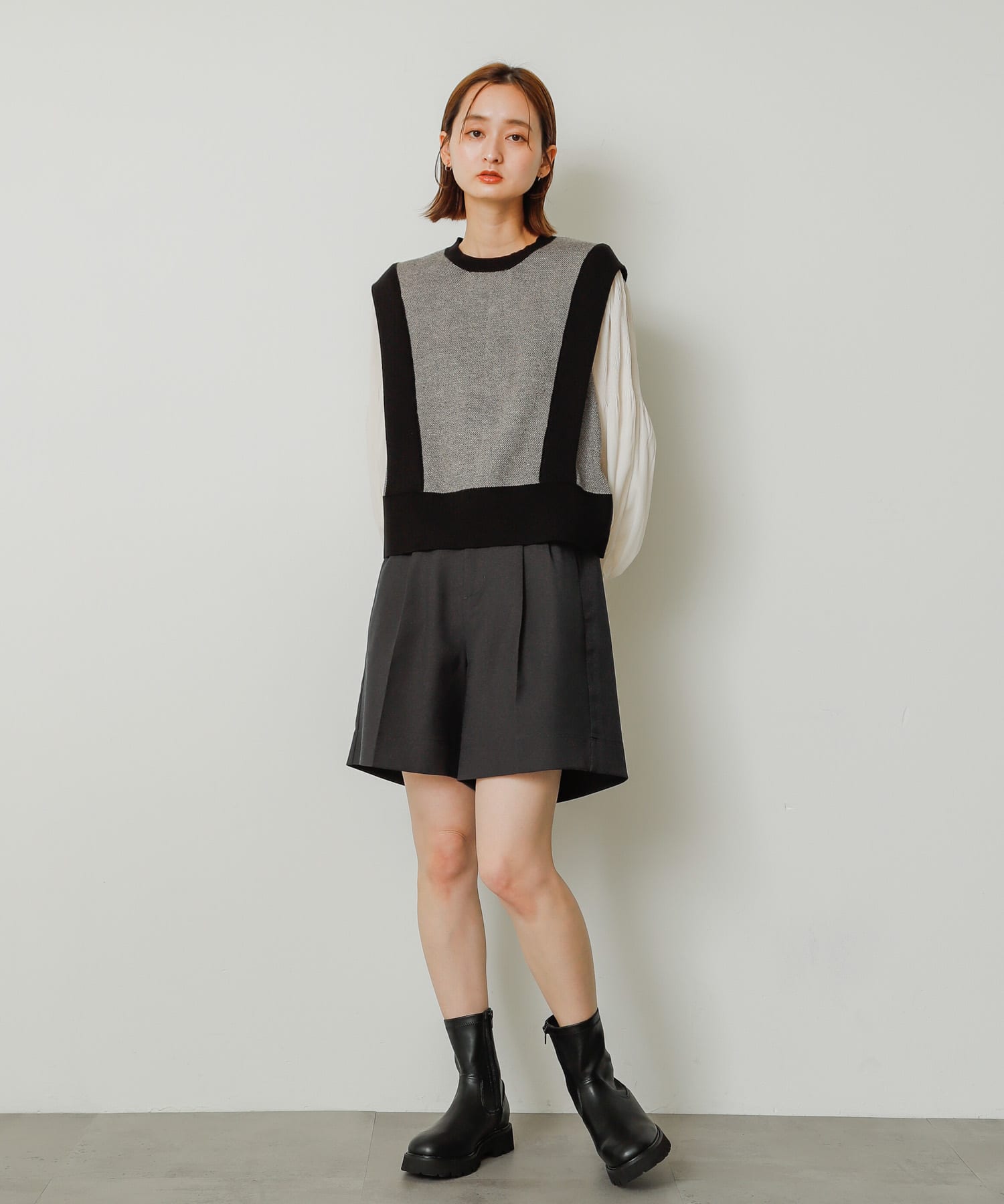 『軽量ソール採用』トラックソールブーツ BLACK L