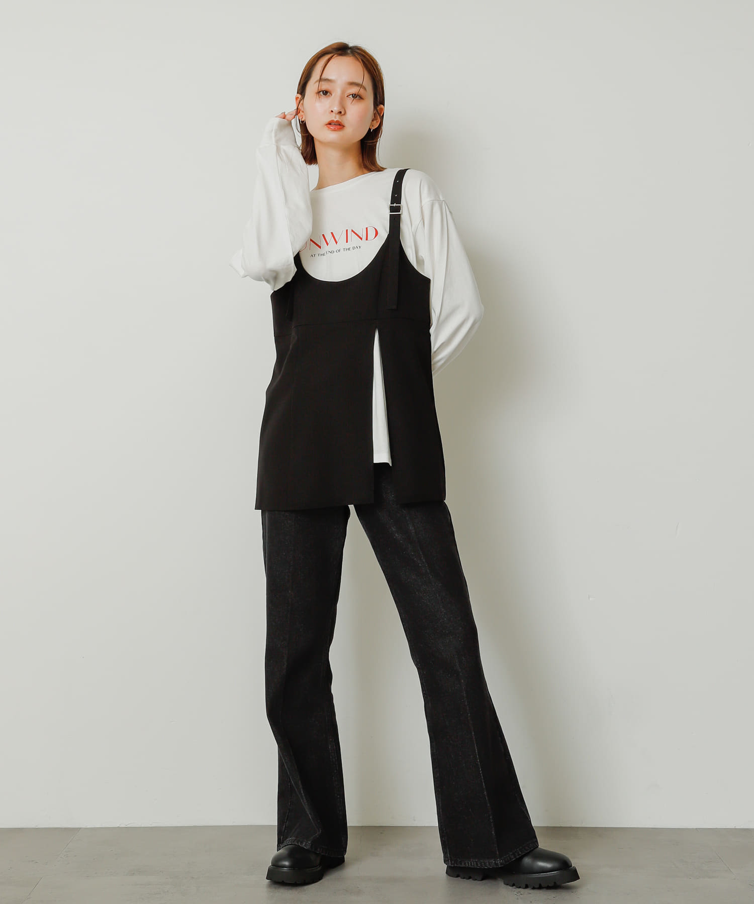 『軽量ソール採用』トラックソールブーツ BLACK L